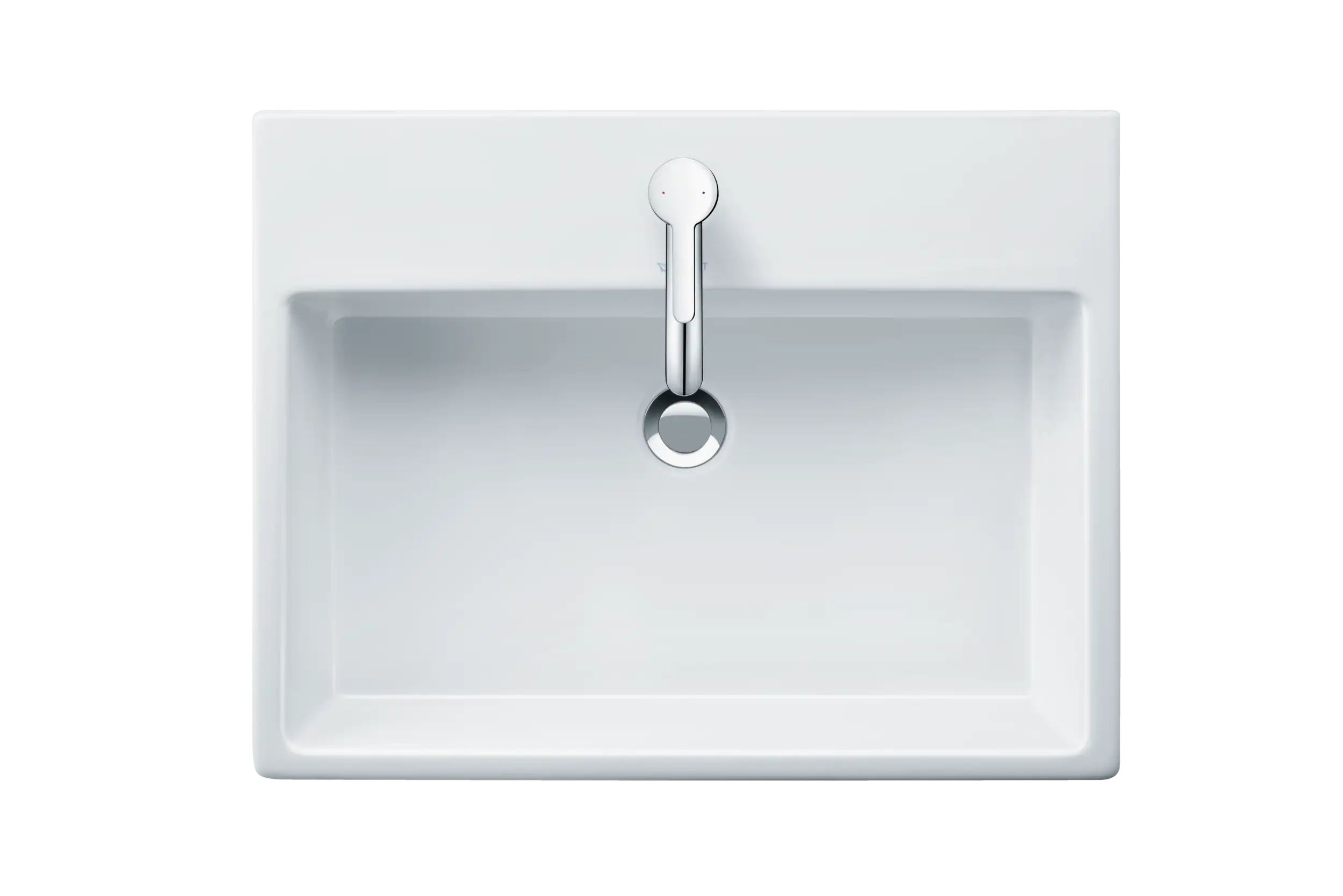 Duravit Vero 23 5/8'' Rectangular Wall Mounted Sink in White with Single Faucet Hole and with Overflow