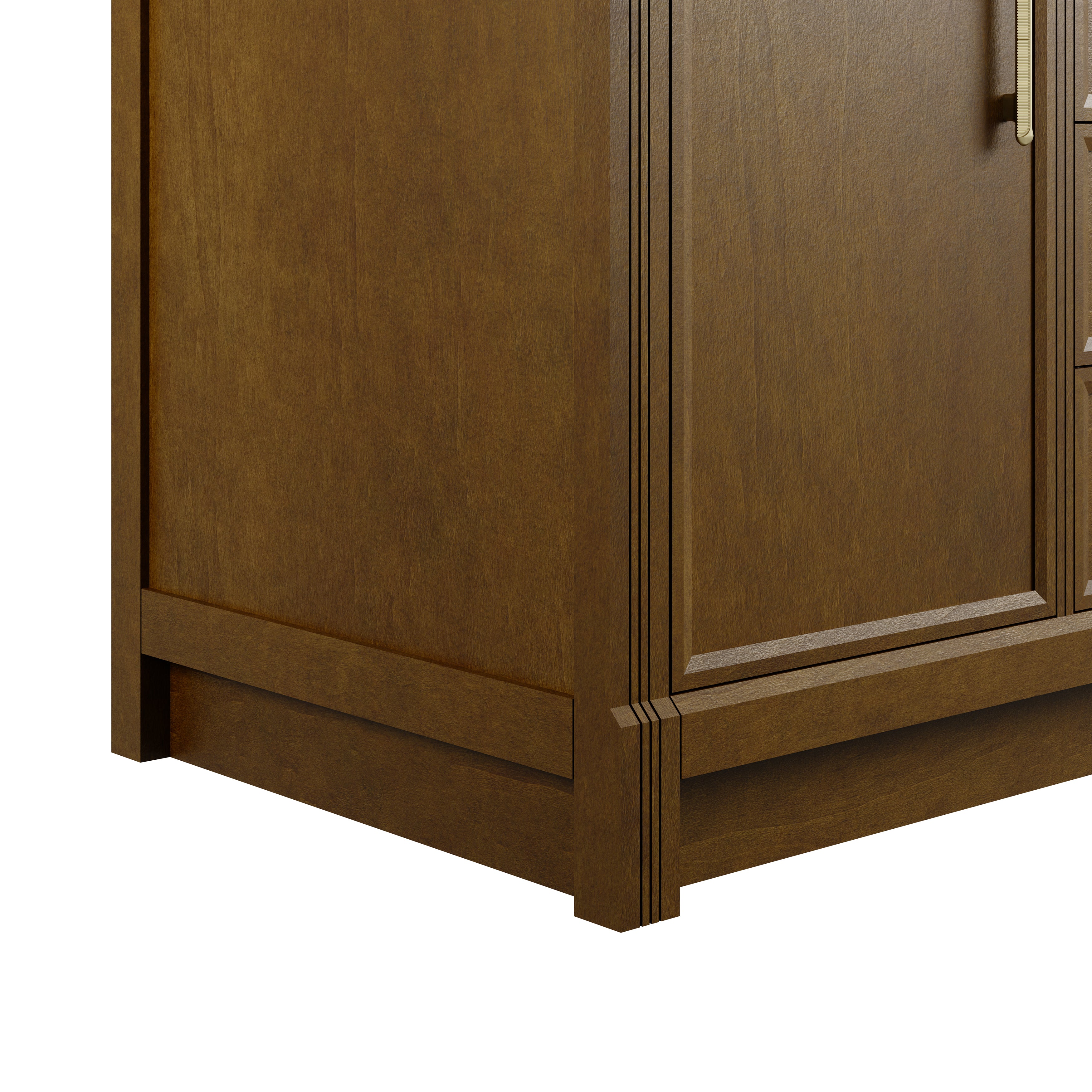 James Martin Bellshire 120" Dual Vanity Set with 24" Make-Up Counter in Honey Oak with 3cm Countertop