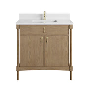 James Martin Kinnsden 36" Single Vanity in Weathered Oak with 3cm Countertop