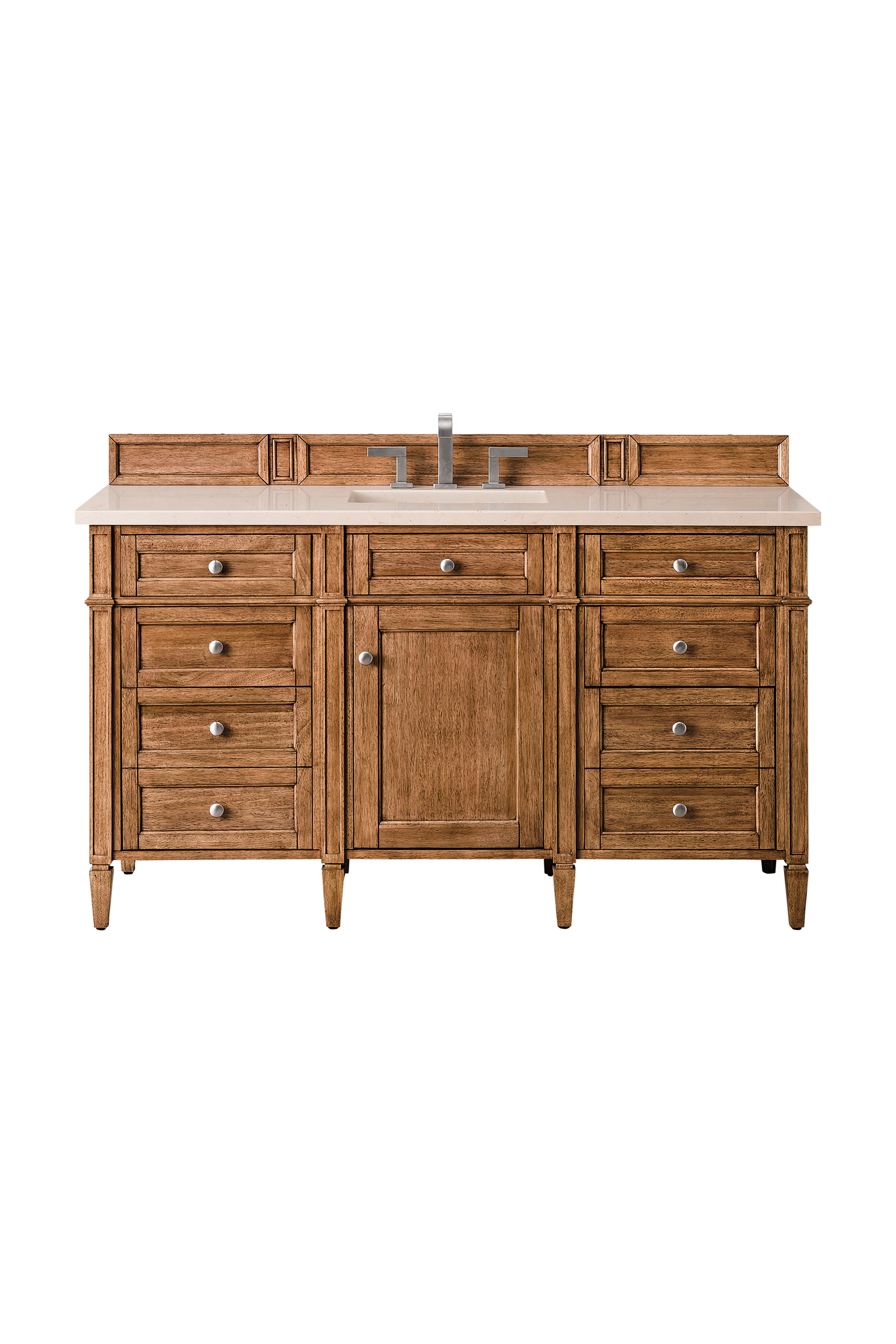 James Martin Brittany 60" Single Vanity in Saddle Brown with 3cm Countertop