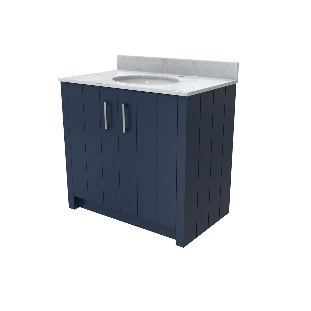 MAIDSTONE Wexler 36 Inch Solid Oak Bathroom Vanity with Undermount Sink