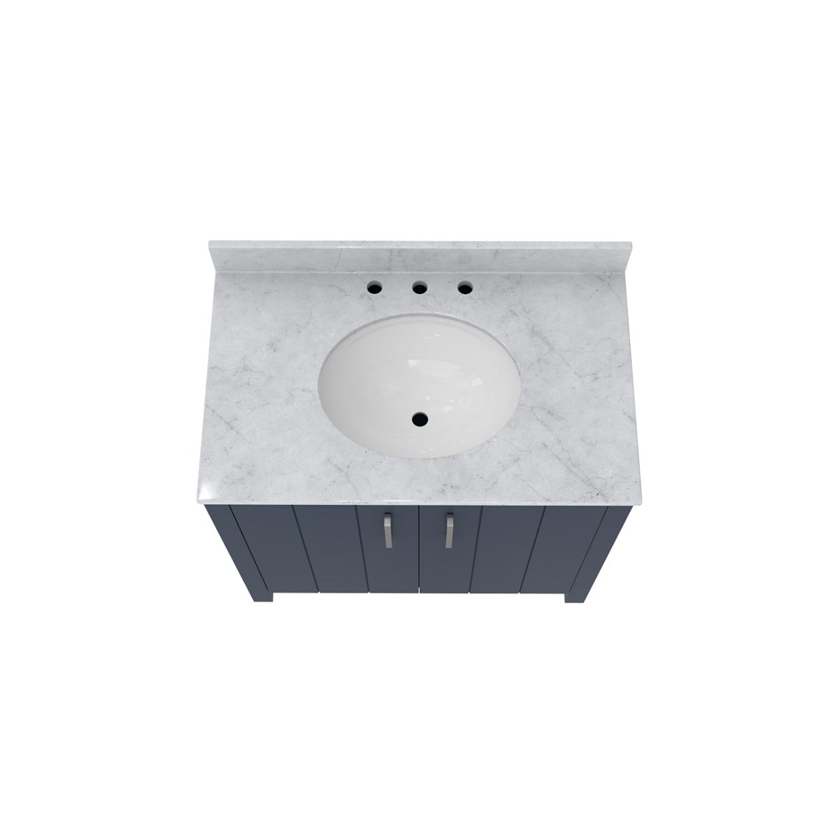 MAIDSTONE Wexler 36 Inch Solid Oak Bathroom Vanity with Undermount Sink