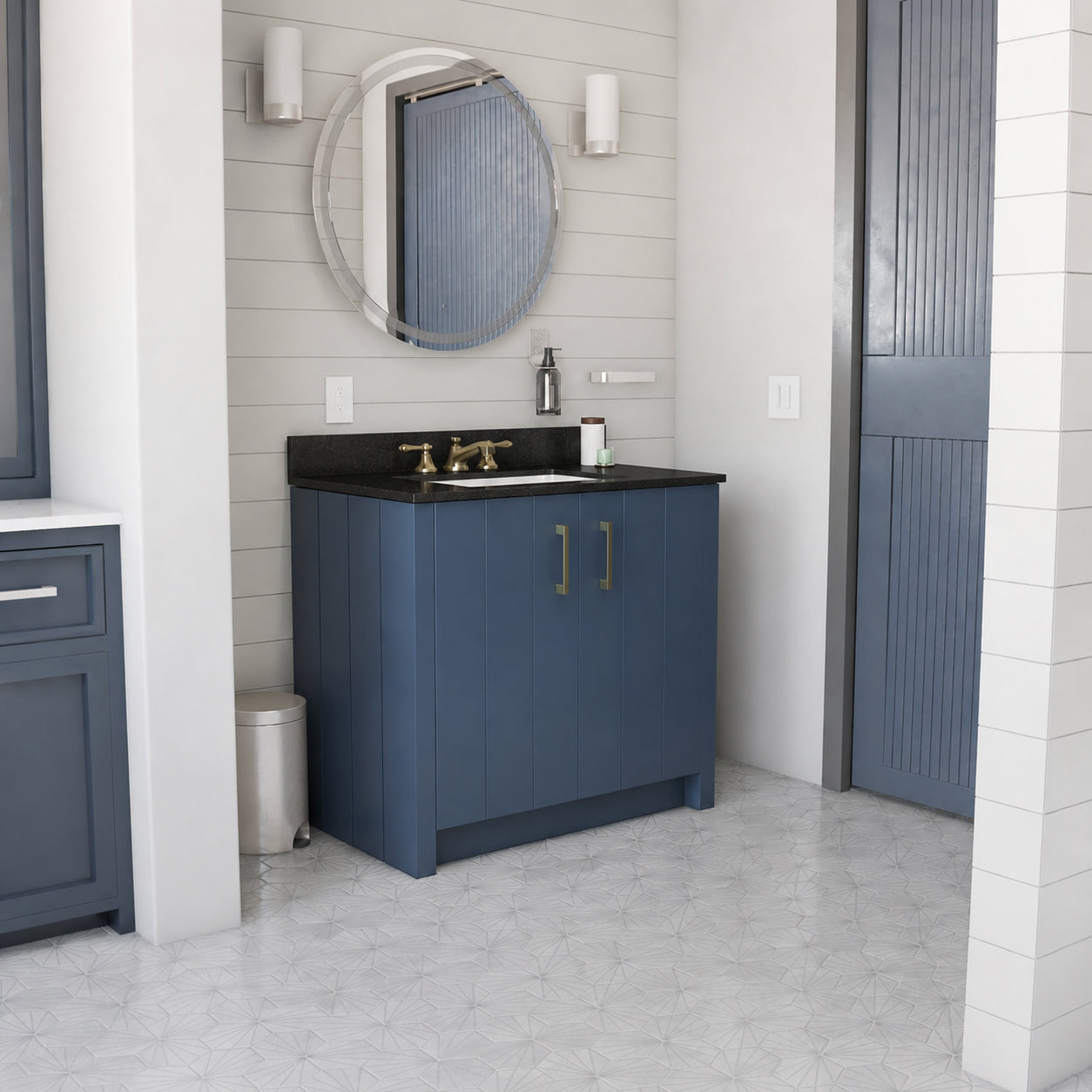 MAIDSTONE Wexler 36 Inch Solid Oak Bathroom Vanity with Undermount Sink