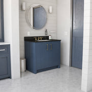 MAIDSTONE Wexler 36 Inch Solid Oak Bathroom Vanity with Undermount Sink