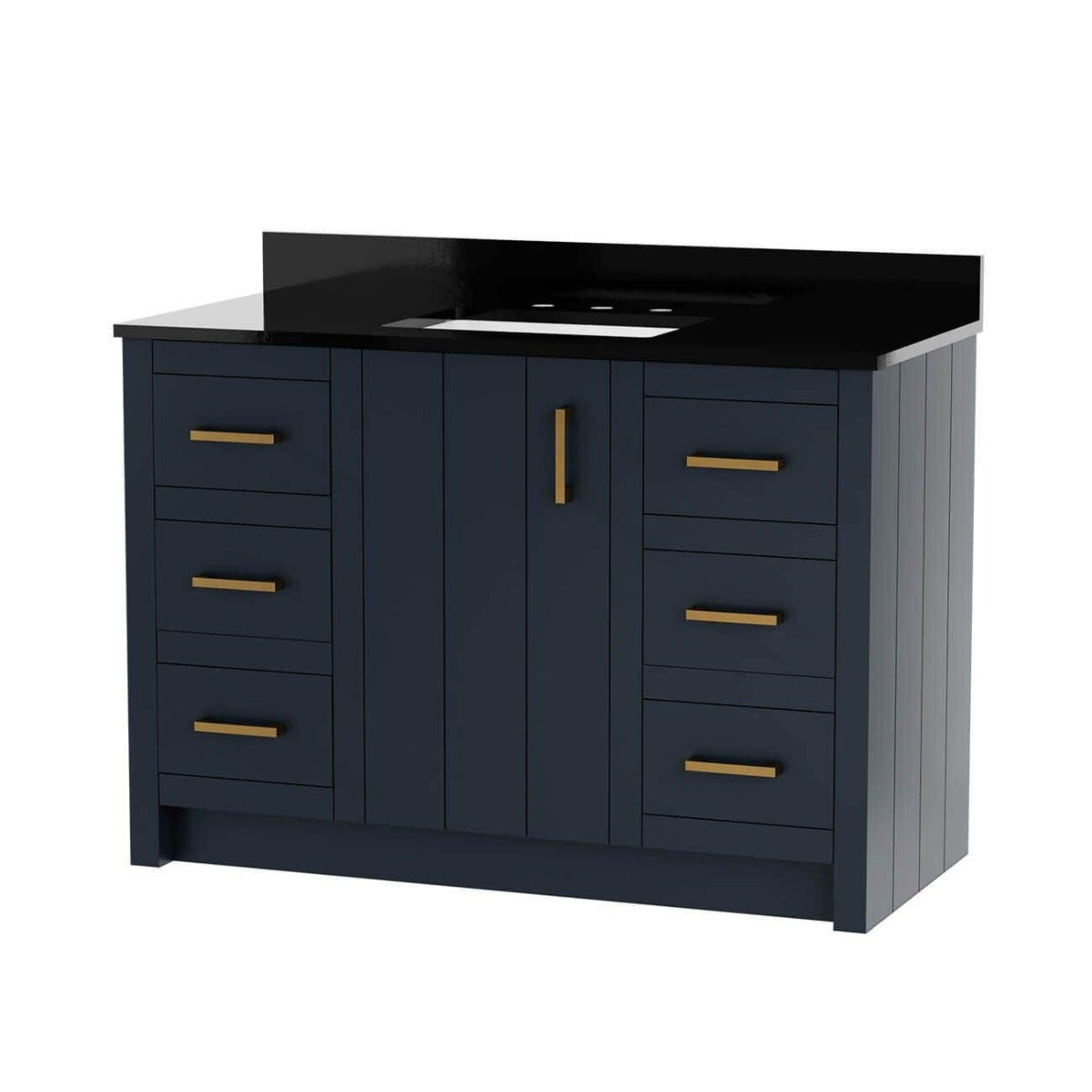 MAIDSTONE Wexler 48 Inch Solid Oak Bathroom Vanity