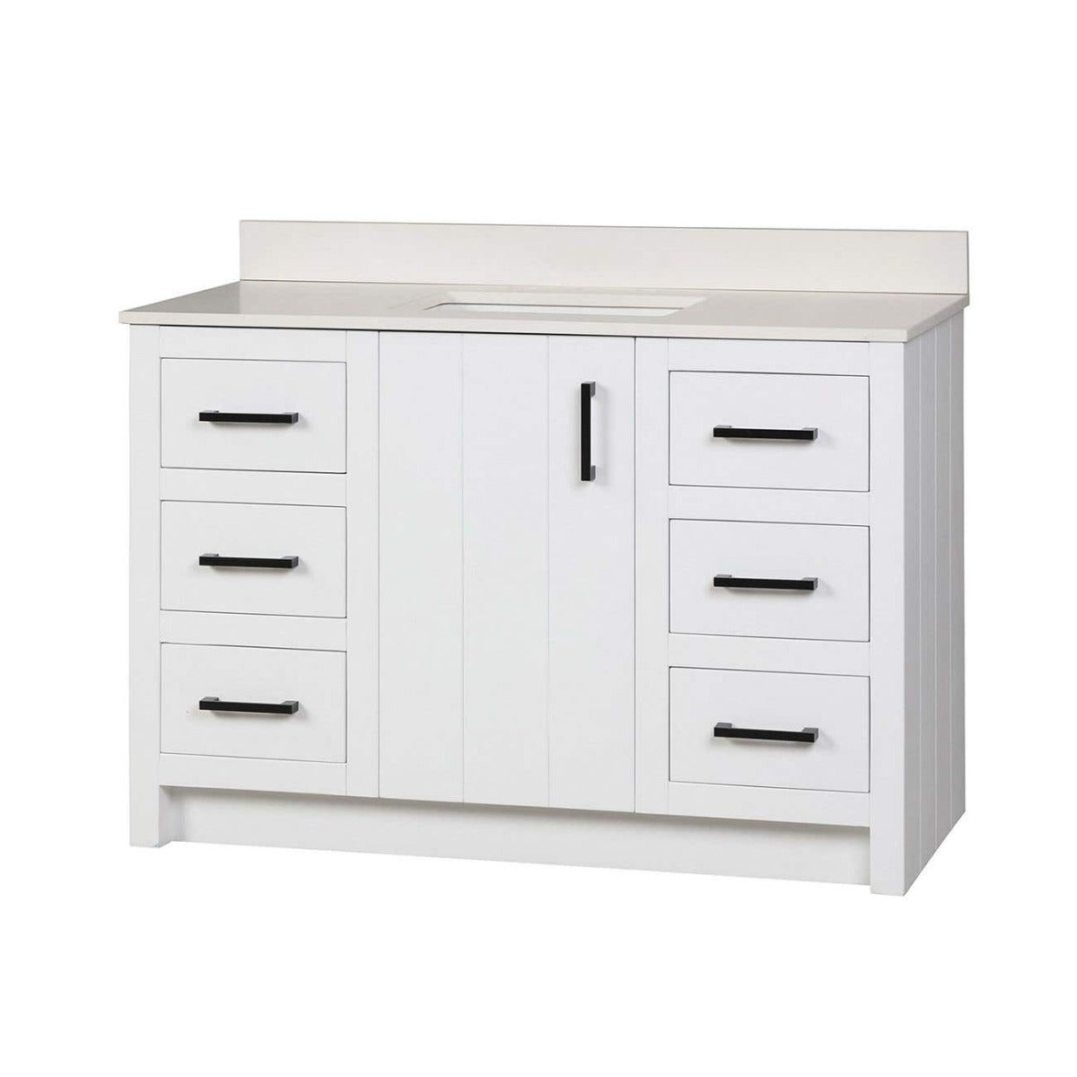 MAIDSTONE Wexler 48 Inch Solid Oak Bathroom Vanity