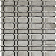 Wooden Gray Polished Marble Mosaic Skyline