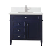 James Martin Brittany 36" Single Vanity in Victory Bleu with 3cm Countertop