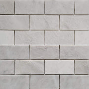 2x4 Mosaic Alaska White Marble Polished