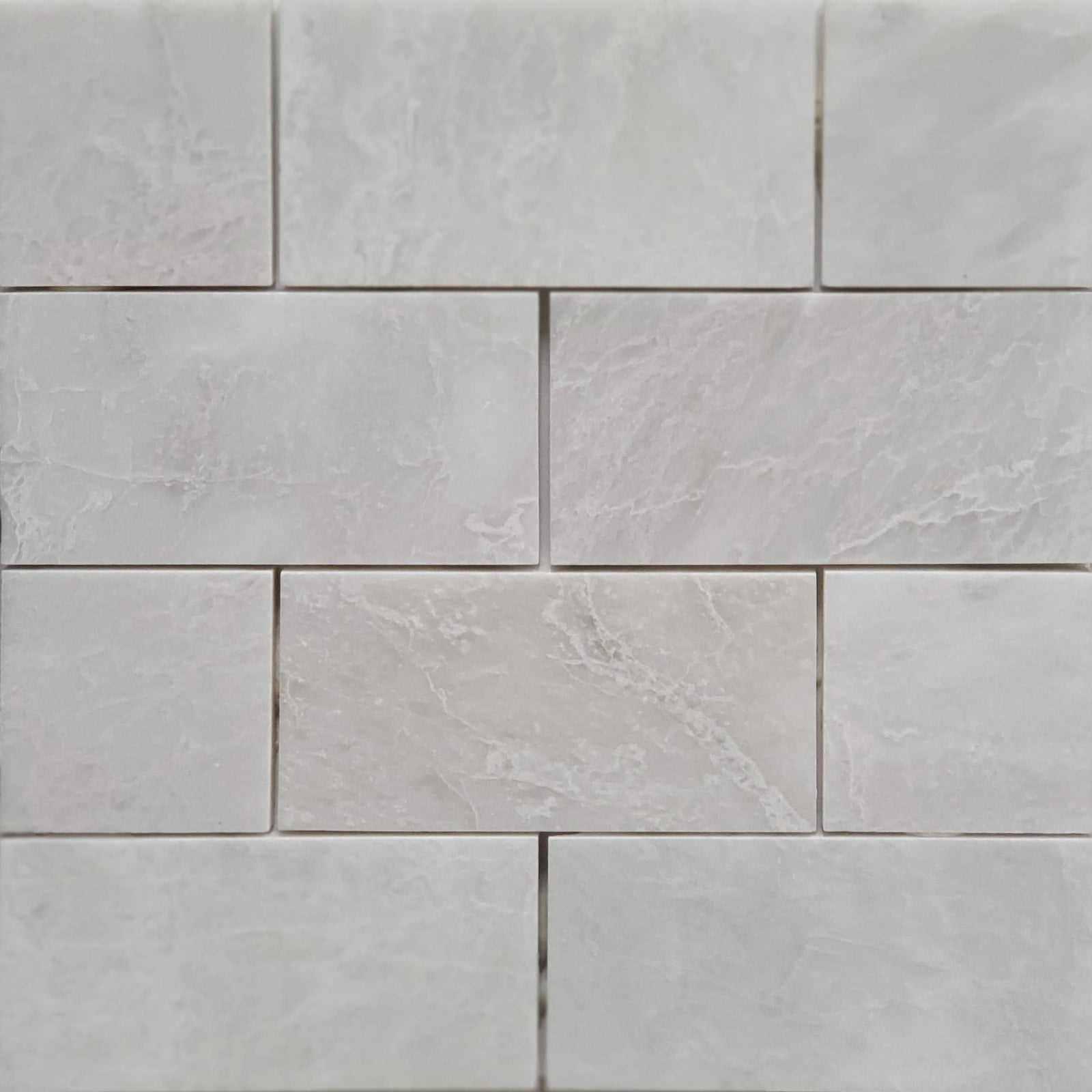 3x6 Alaska White Marble Polished Tile