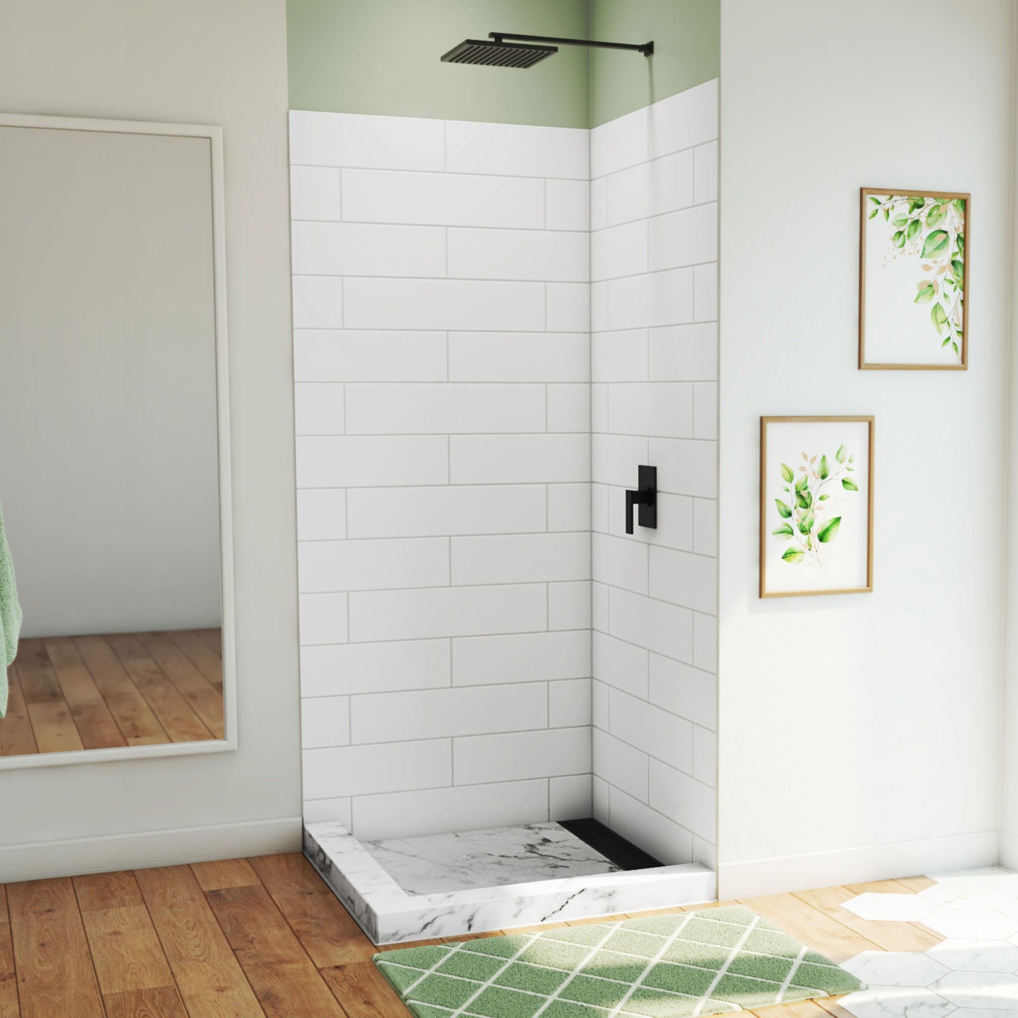 DreamLine DreamStone 36 inch D x 36 inch W x 84 inch H Corner Shower Wall Kit