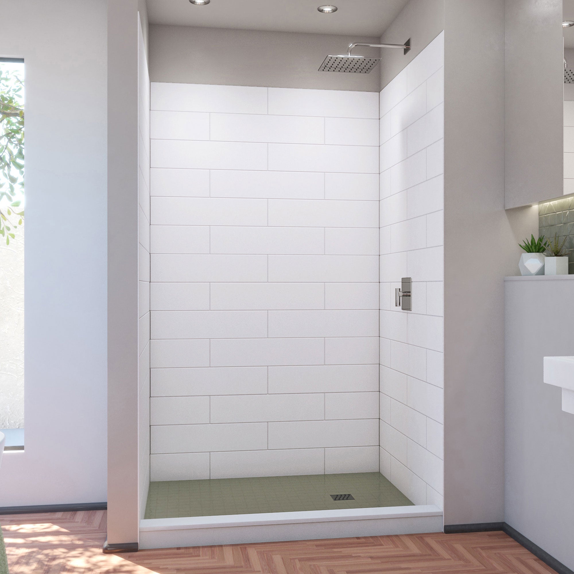 DreamLine DreamStone 42 inch D x 50 inch W x 84 inch H Shower Wall Kit