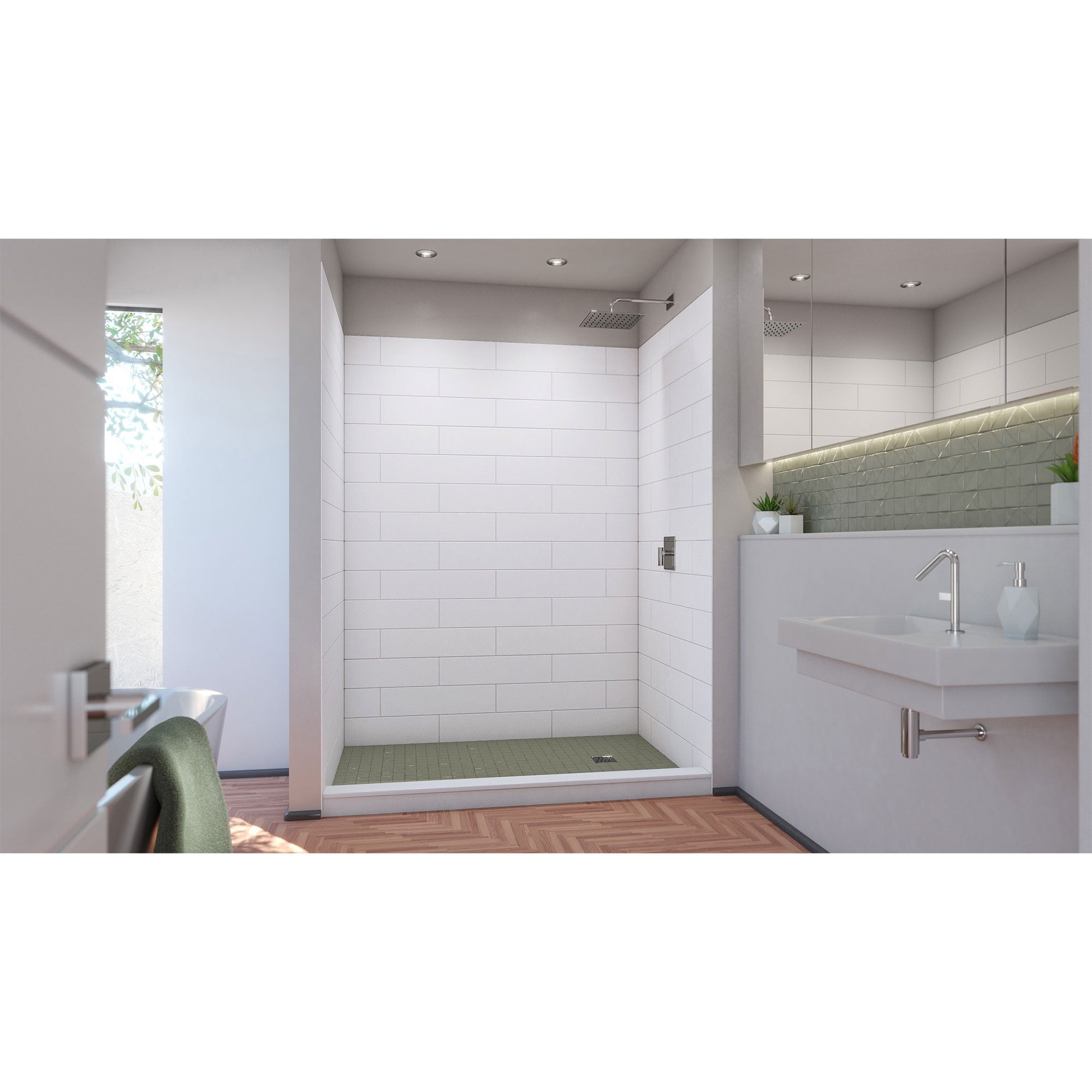 DreamLine DreamStone 42 inch D x 62 inch W x 84 inch H Shower Wall Kit