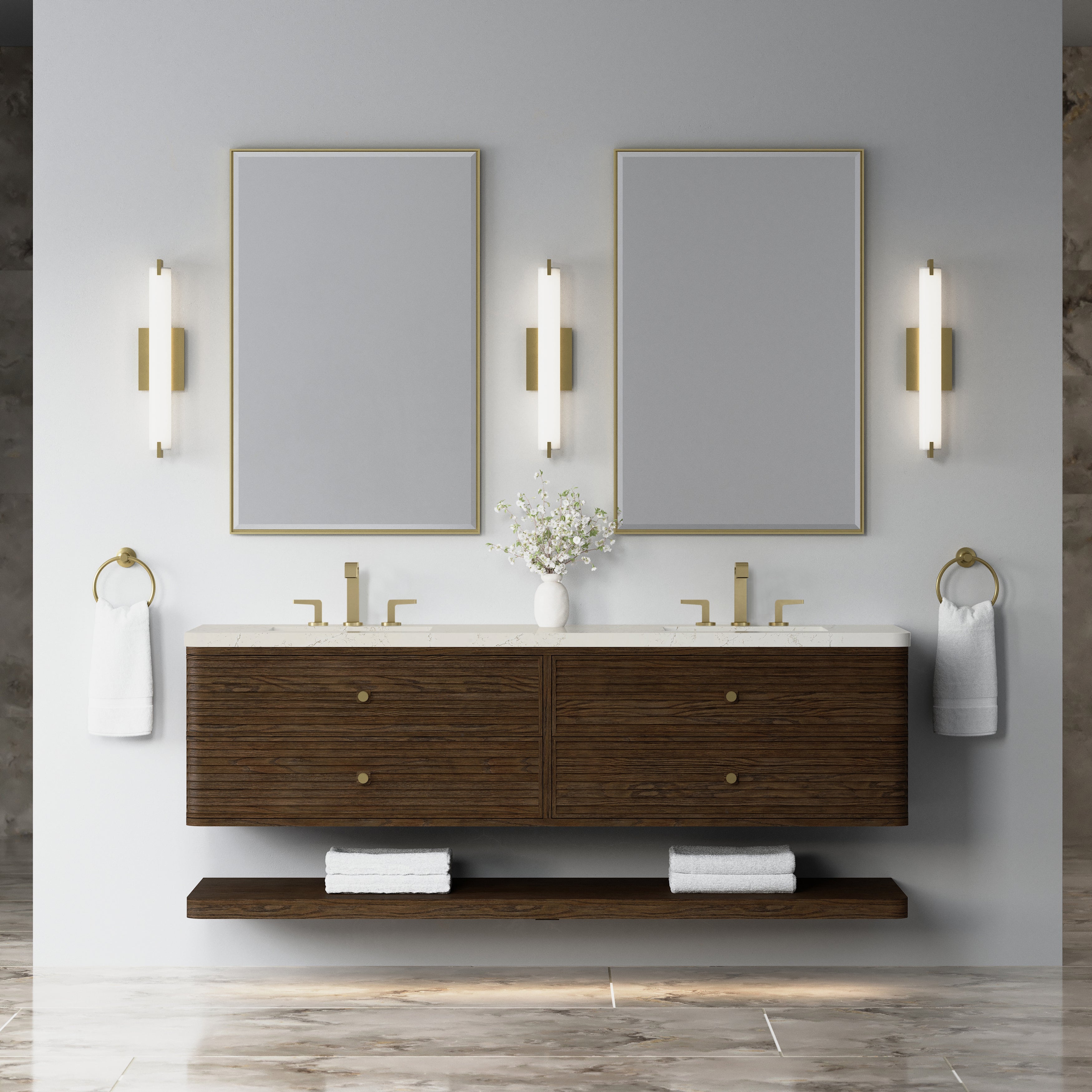 James Martin Allamari 72" Double Vanity in Sable with 3cm Countertop