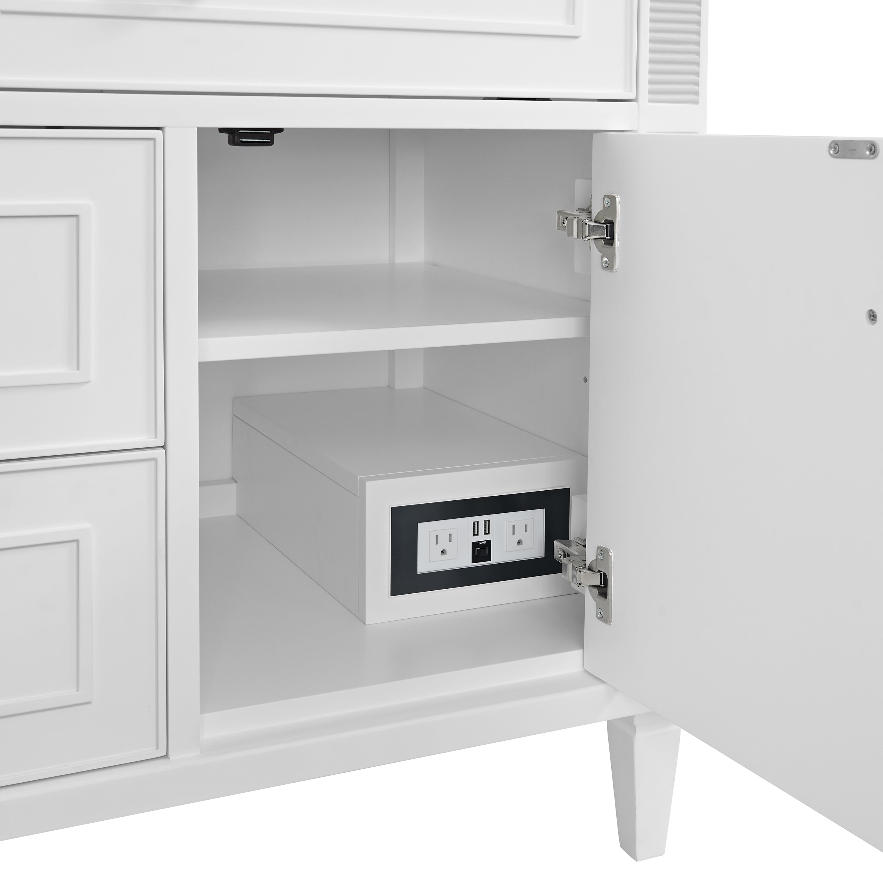 James Martin Lorelai 36" Single Vanity in Bright White with 3cm Countertop