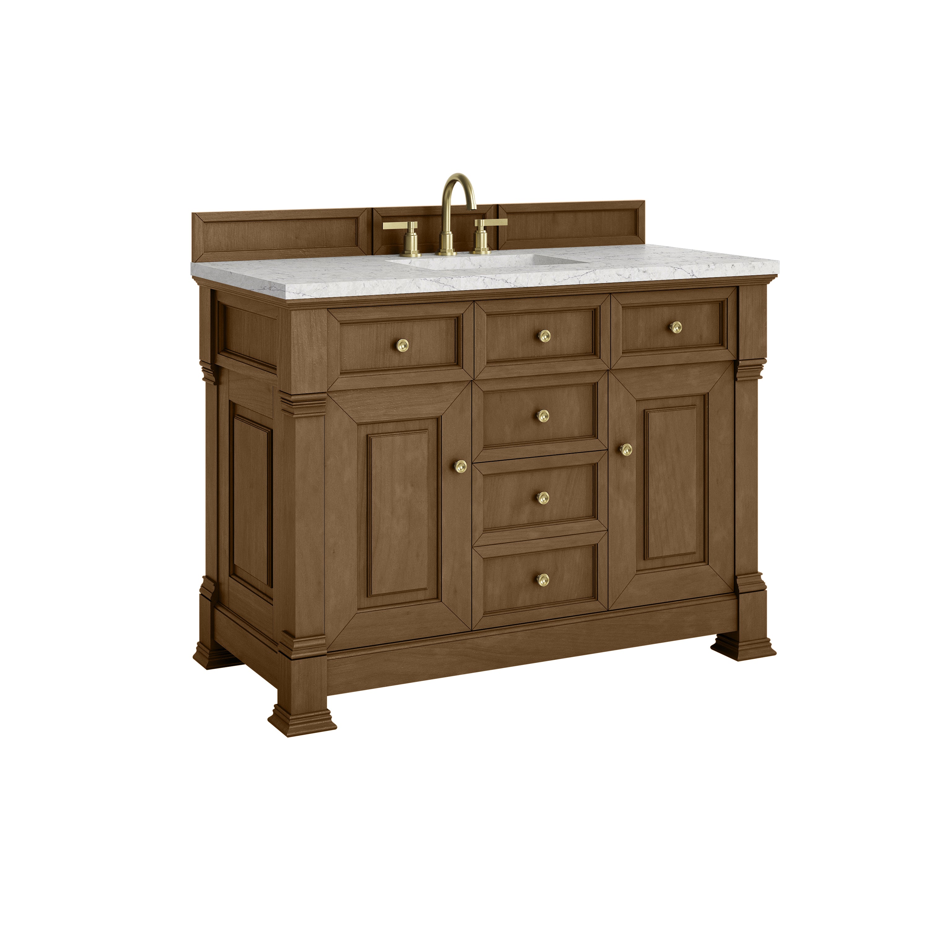 James Martin Brookfield 48" Single Vanity in Honey Oak with 3cm Countertop