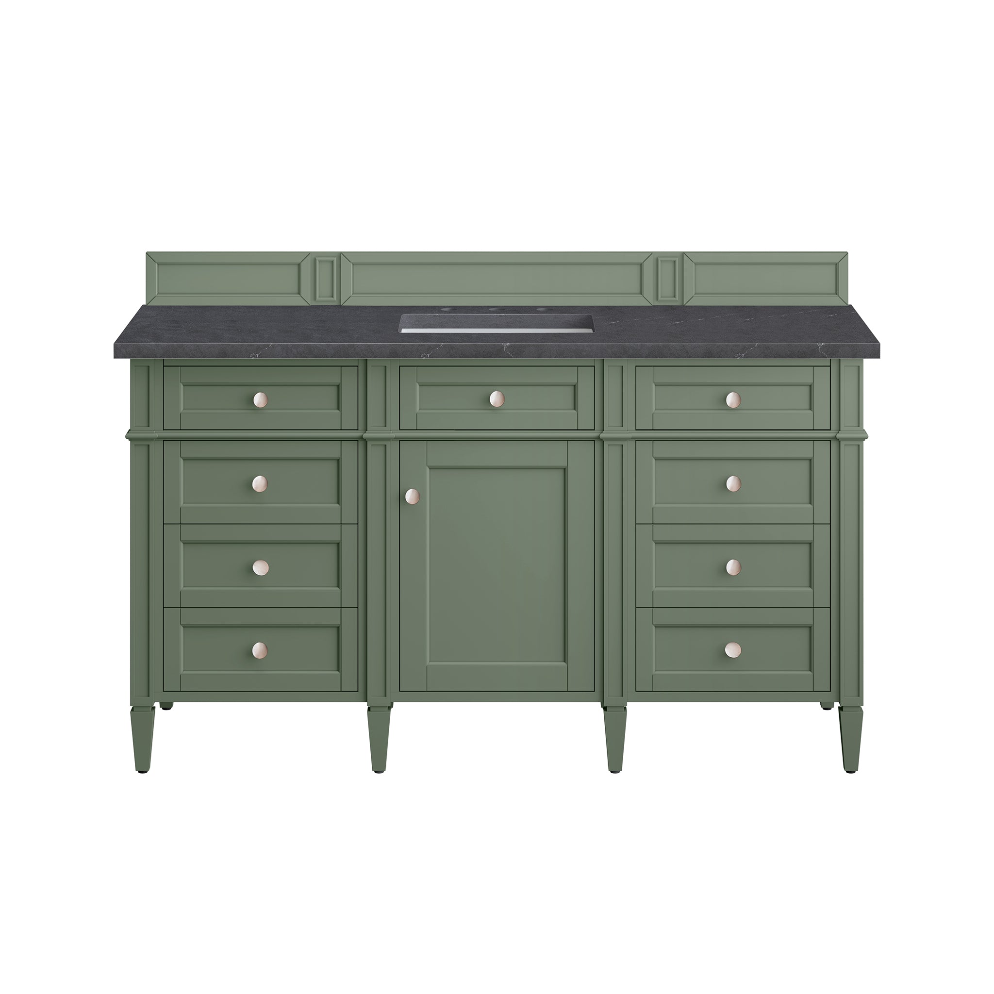 James Martin Brittany 60" Single Vanity in Smokey Celadon with 3cm Countertop