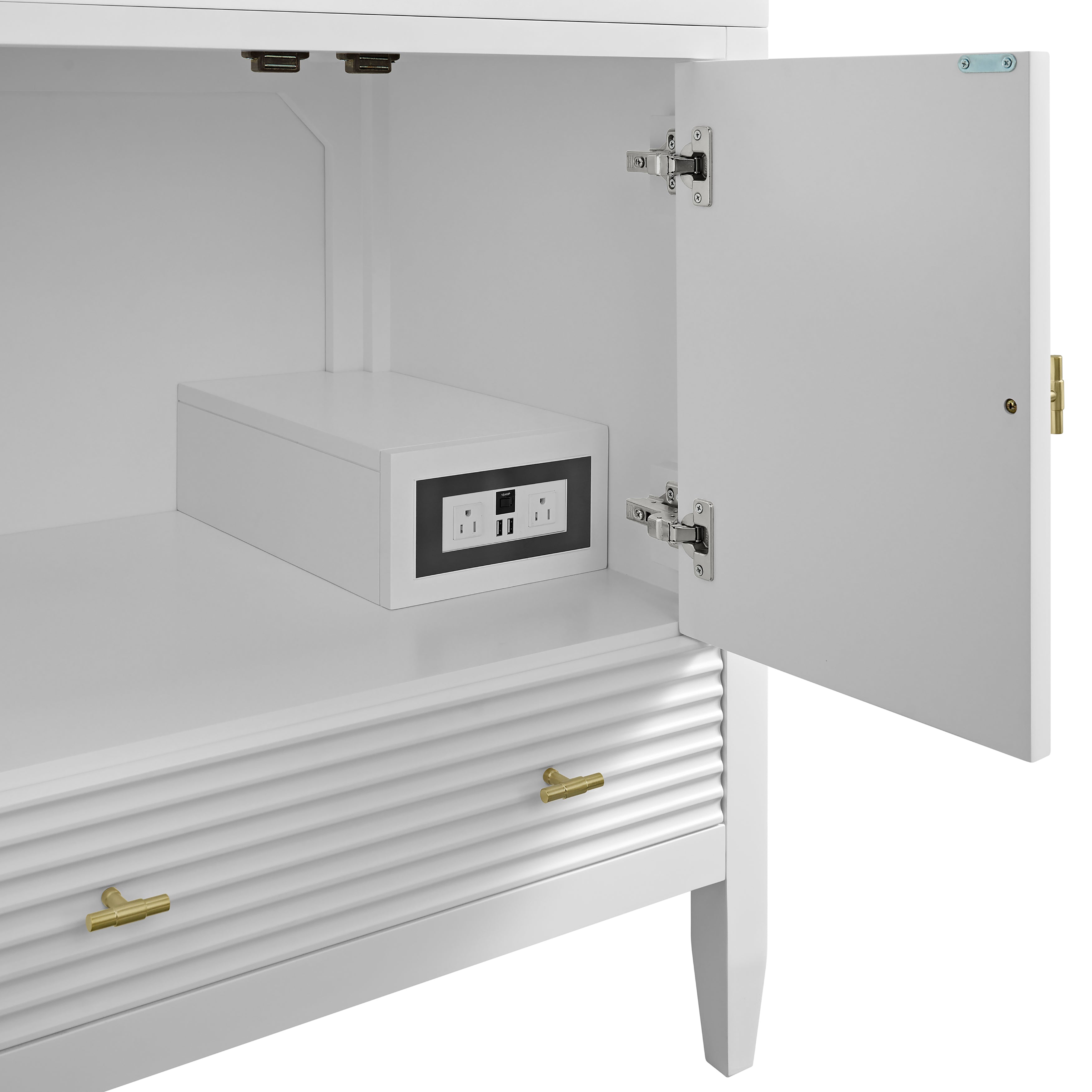 James Martin Myrrin 30" Single Vanity in Bright White with 3cm Countertop