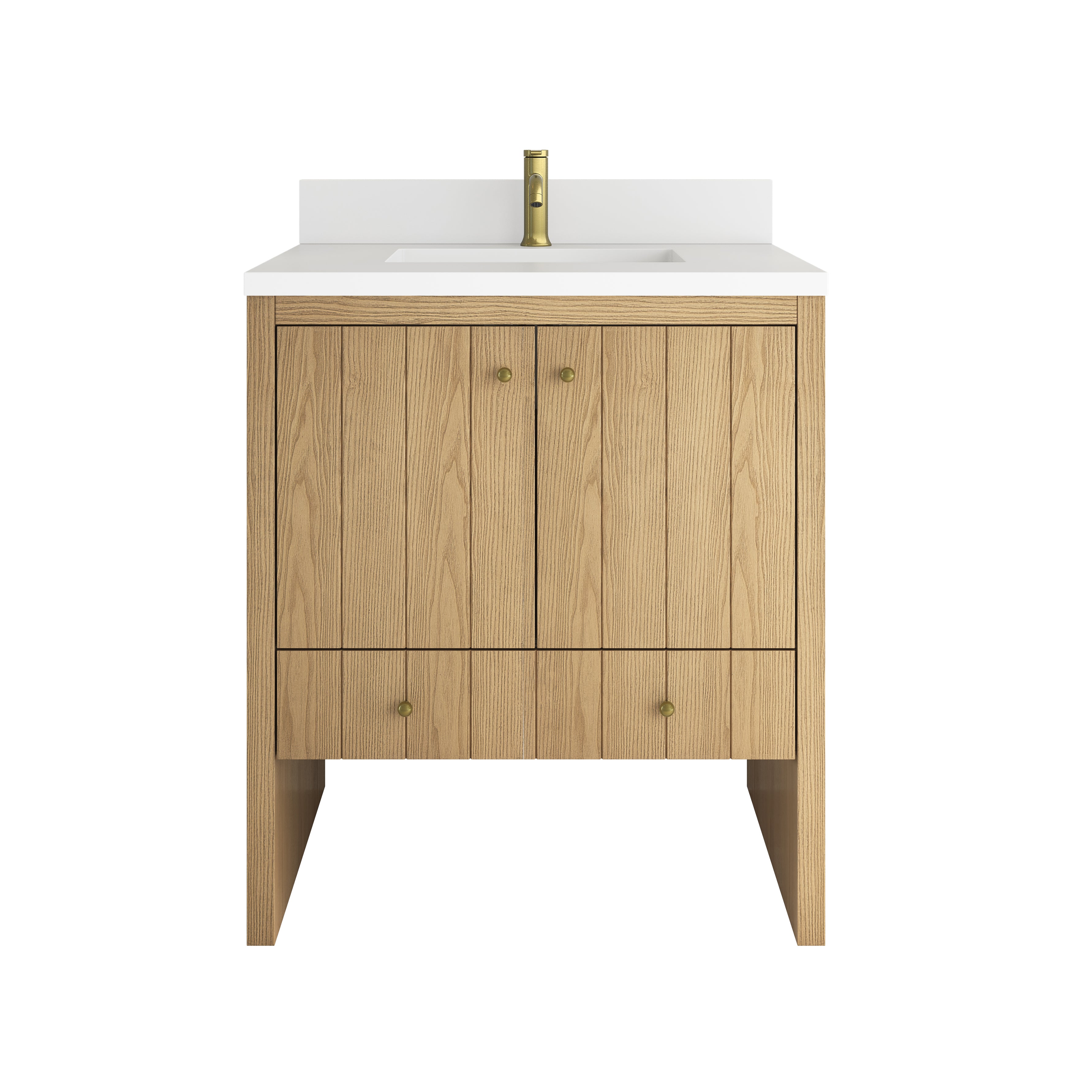 James Martin Hudson 30" Single Vanity in Light Natural Oak with 3cm Countertop