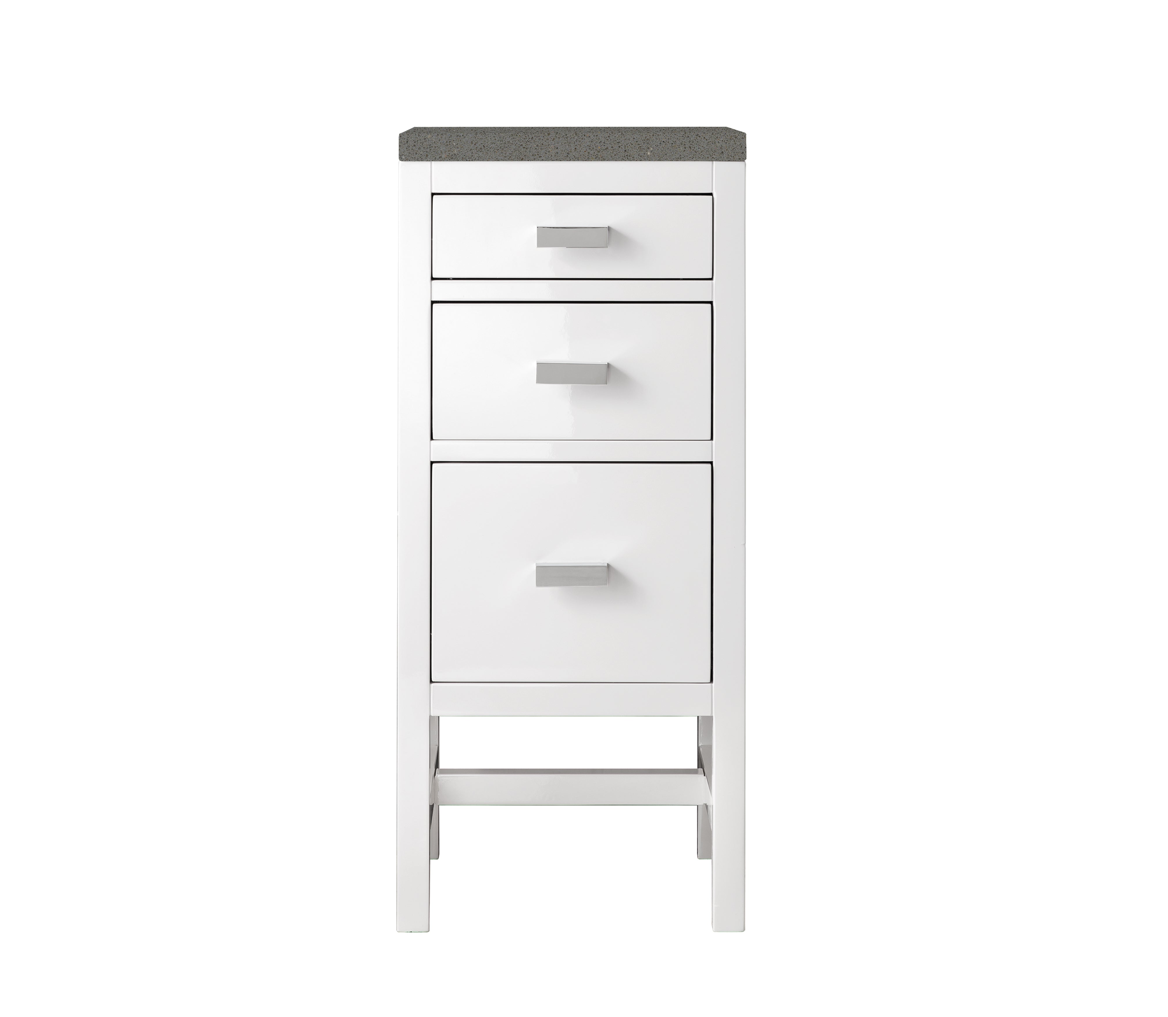 James Martin Addison 15" Base Cabinet in Glossy White with 3cm Countertop
