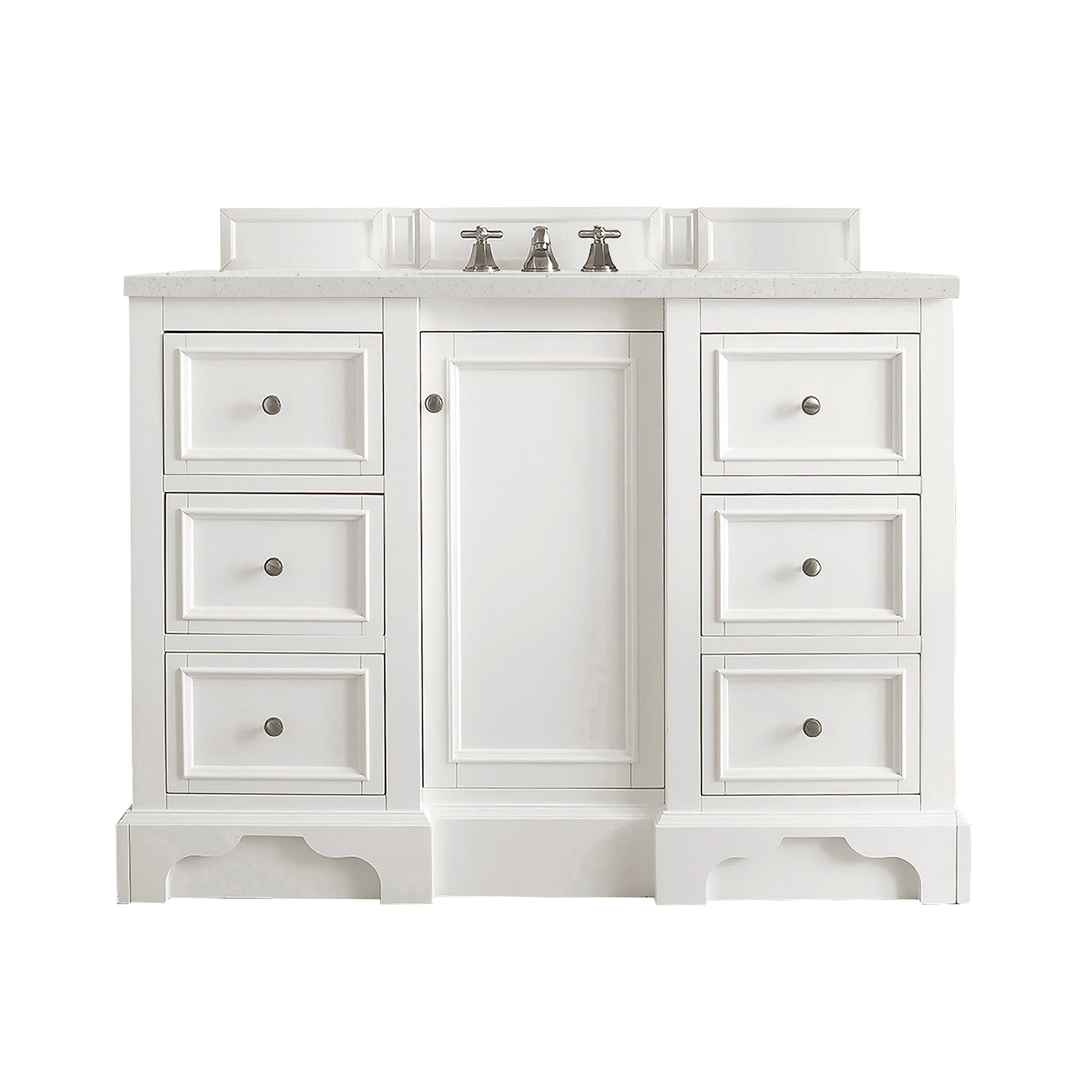 James Martin De Soto 48" Single Vanity in Bright White with 3cm Countertop