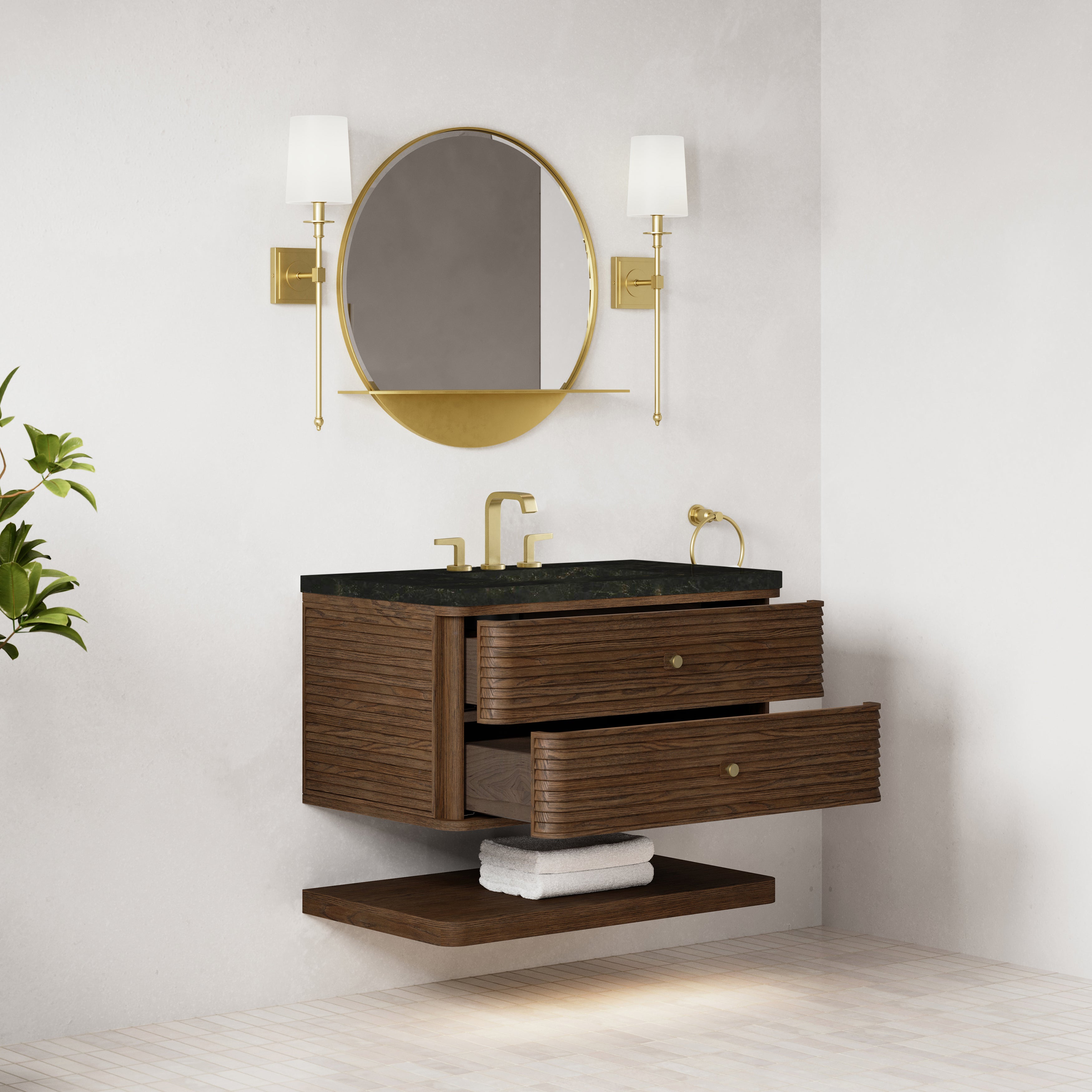 James Martin Allamari 36" Single Vanity in Sable with 3cm Countertop