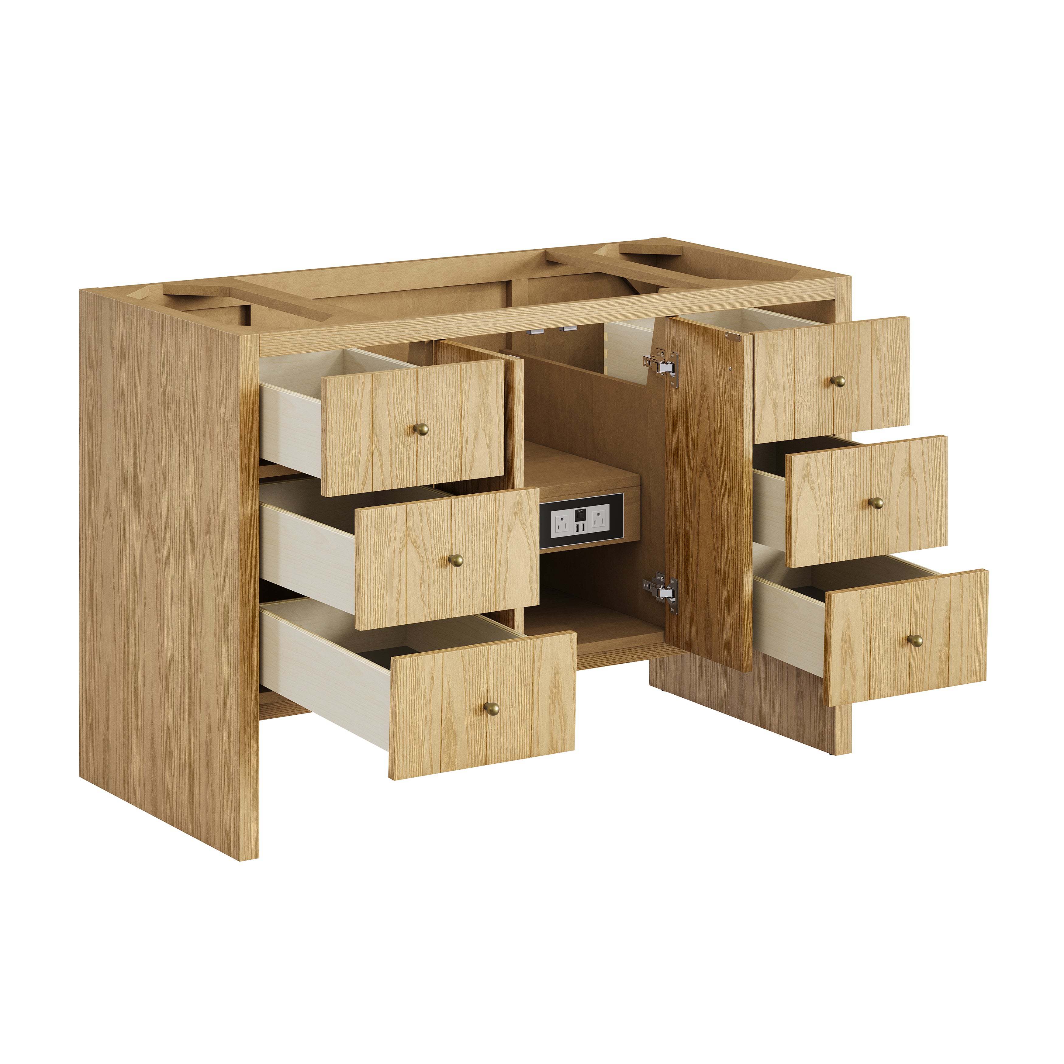 James Martin Hudson 48" Single Vanity in Light Natural Oak with 3cm Countertop