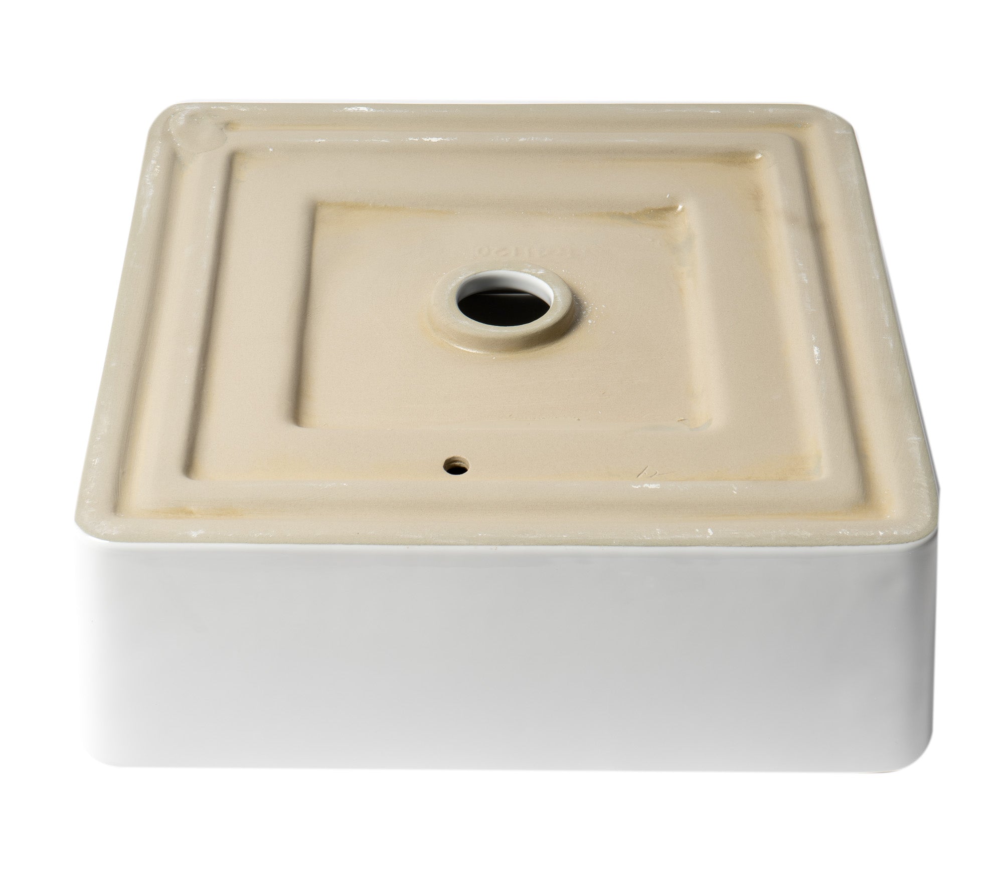 ALFI brand ABC903 16" Modern Square Above Mount Ceramic Sink