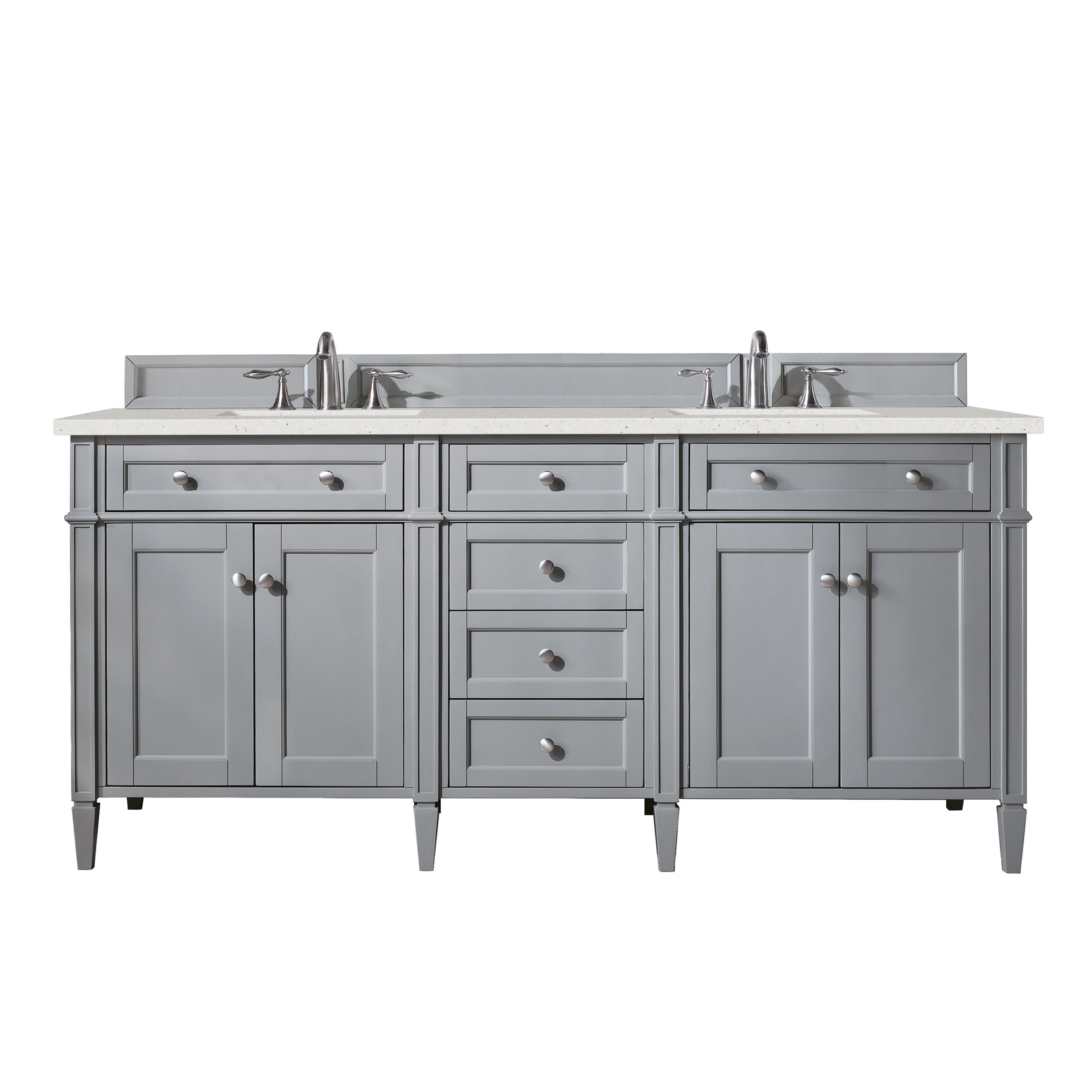 James Martin Brittany 72" Double Vanity in Urban Gray with 3cm Countertop