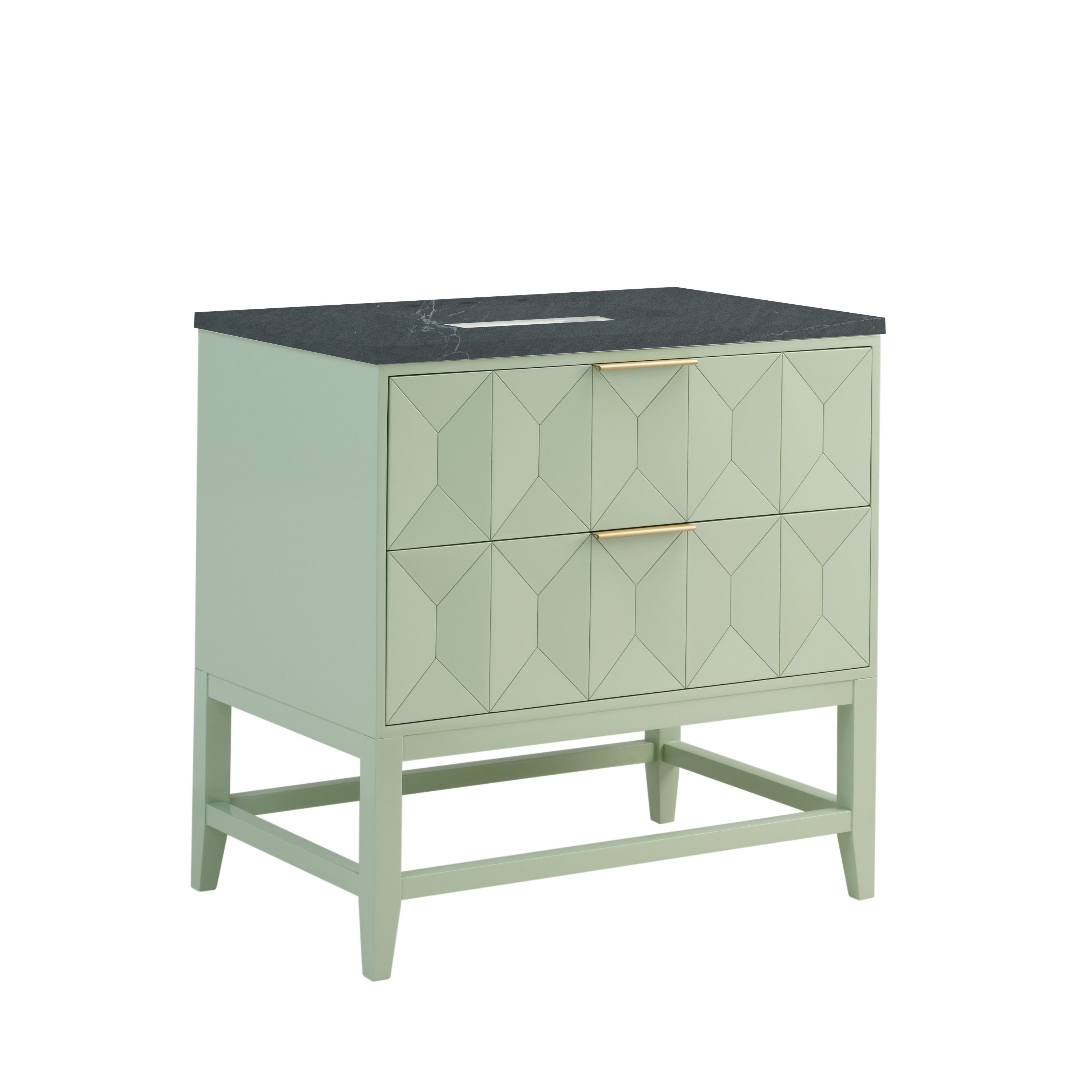 James Martin Emmeline 36" Single Vanity in Pistachio with 3cm Countertop