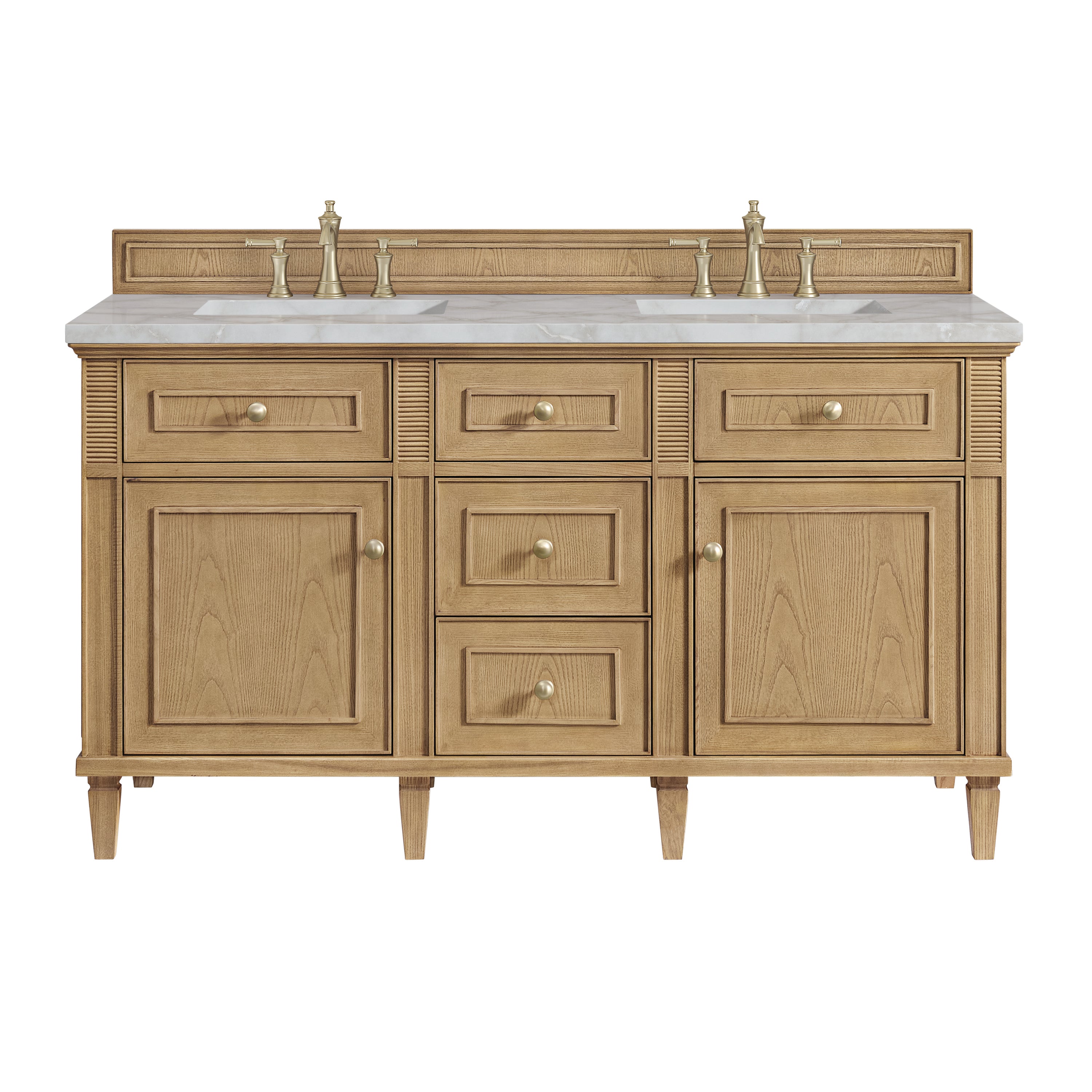 James Martin Lorelai 60" Double Vanity in Light Natural Oak with 3cm Countertop