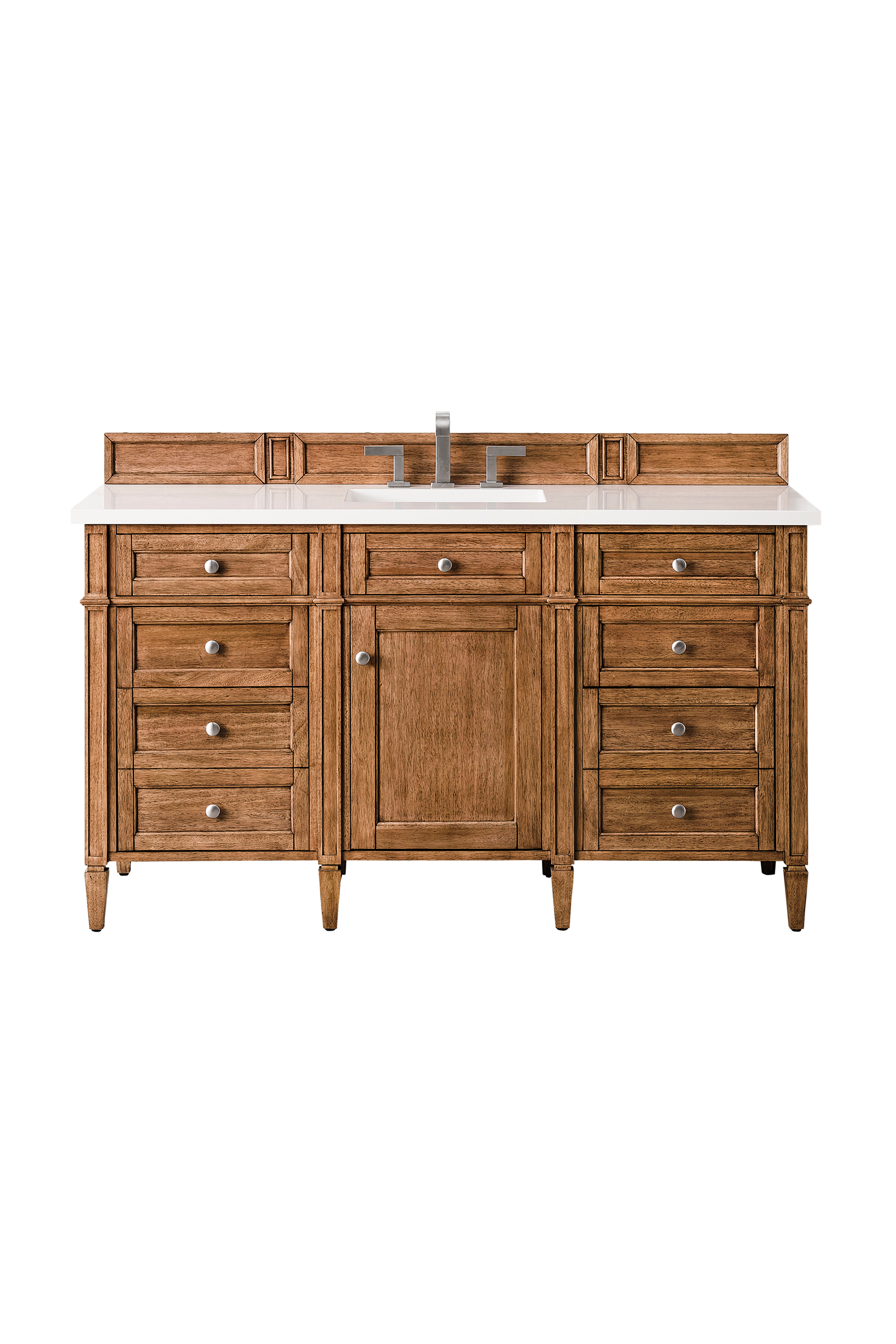 James Martin Brittany 60" Single Vanity in Saddle Brown with 3cm Countertop