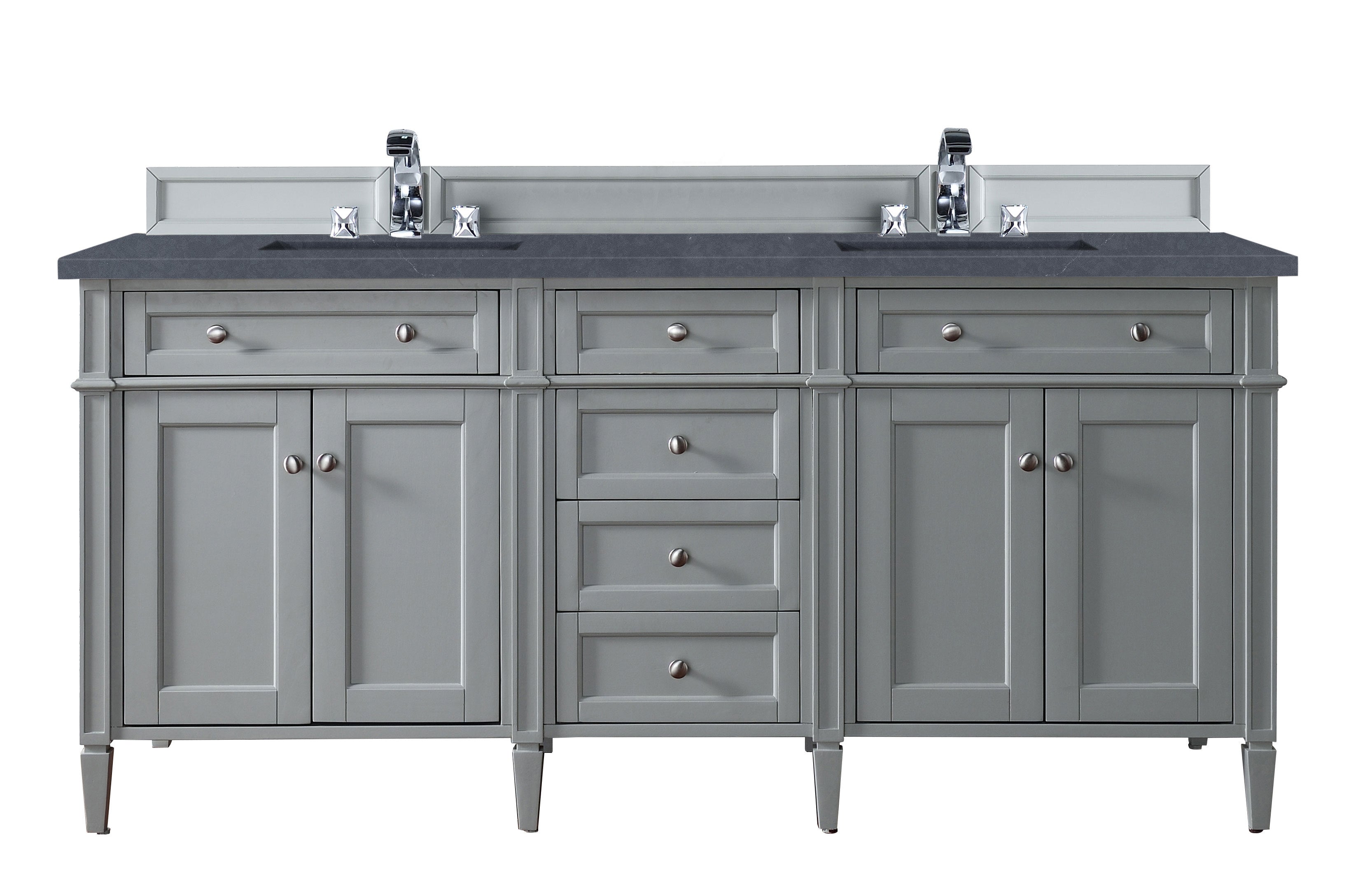 James Martin Brittany 72" Double Vanity in Urban Gray with 3cm Countertop