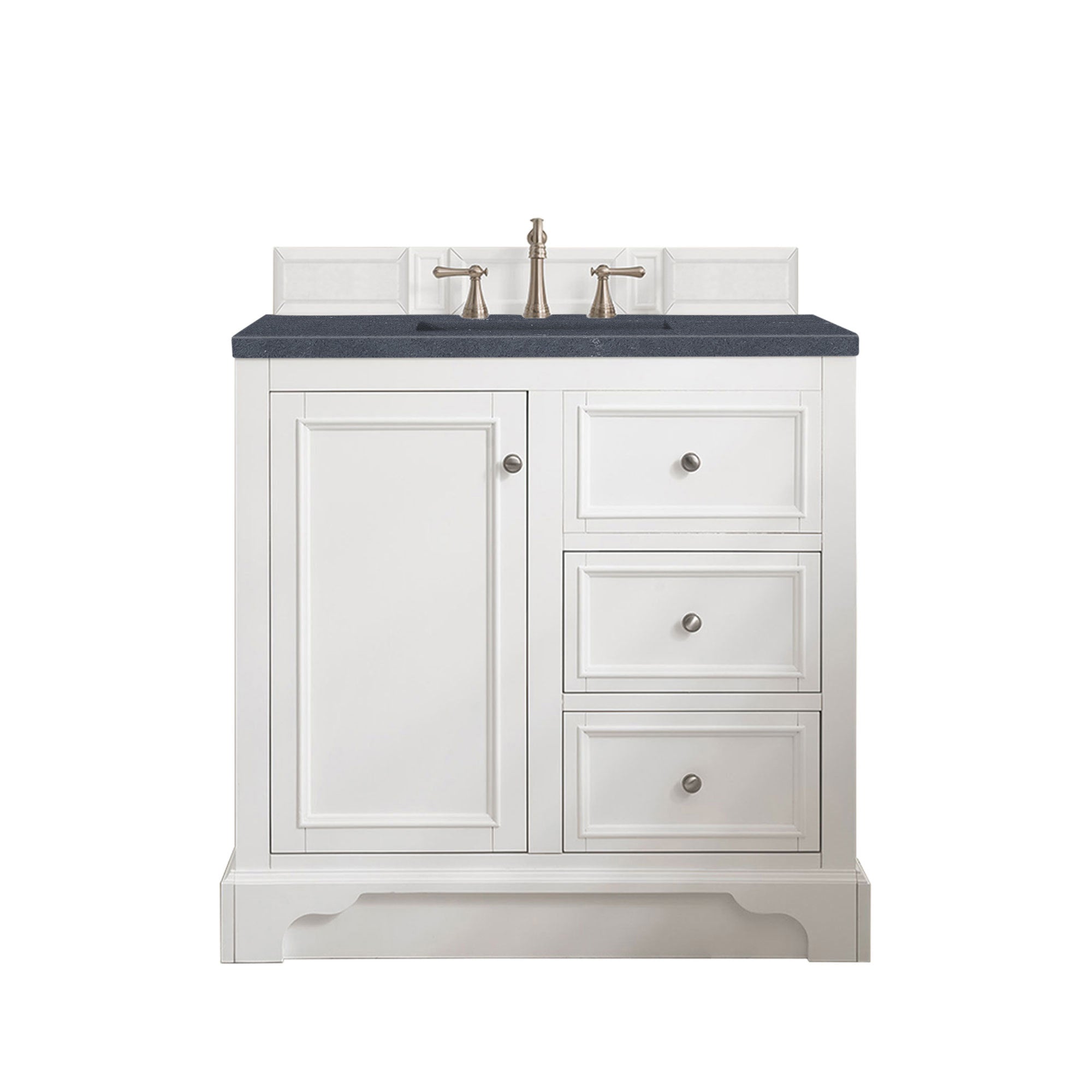 James Martin De Soto 36" Single Vanity in Bright White with 3cm Countertop