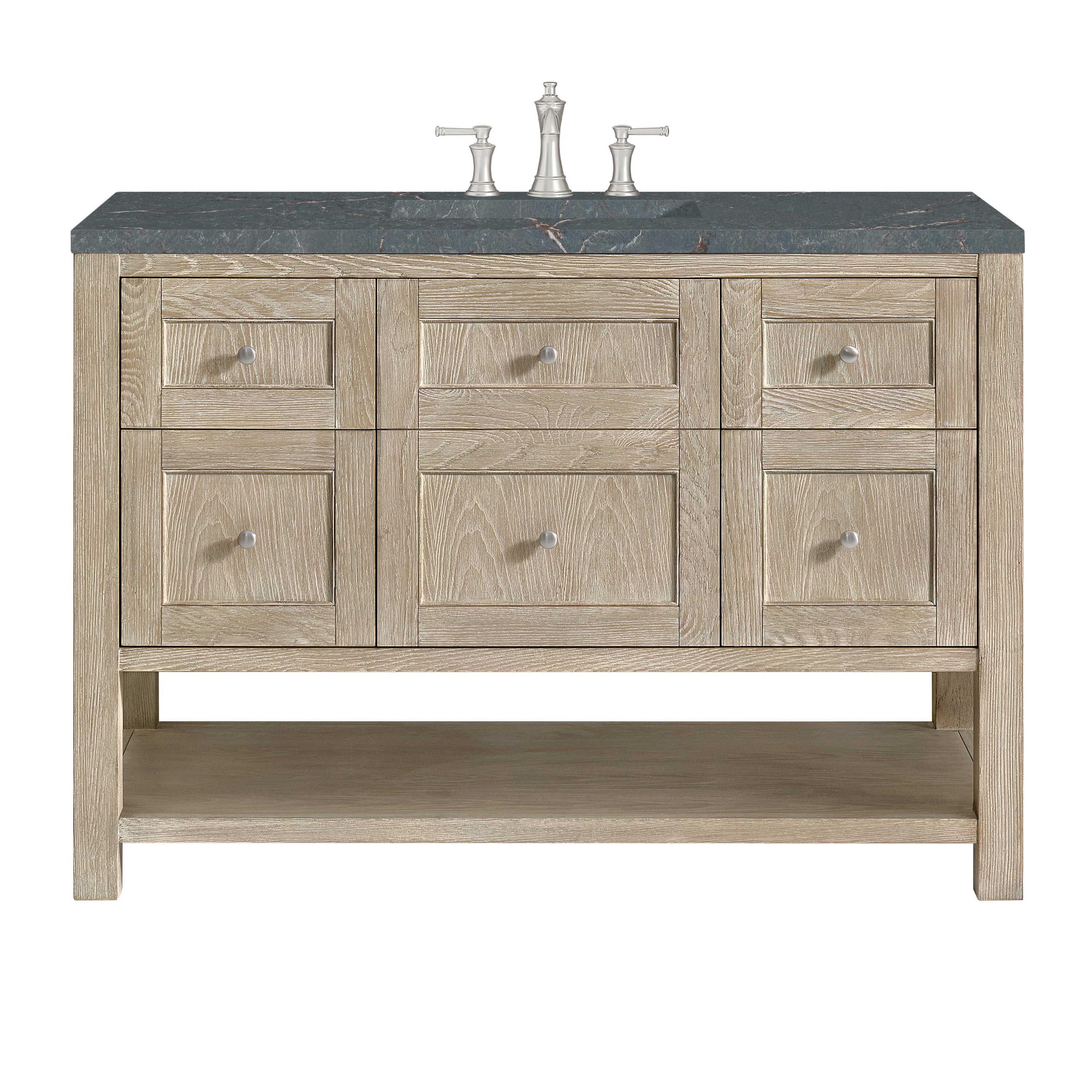 James Martin Breckenridge 48" Single Vanity in Whitewashed Oak with 3cm Countertop