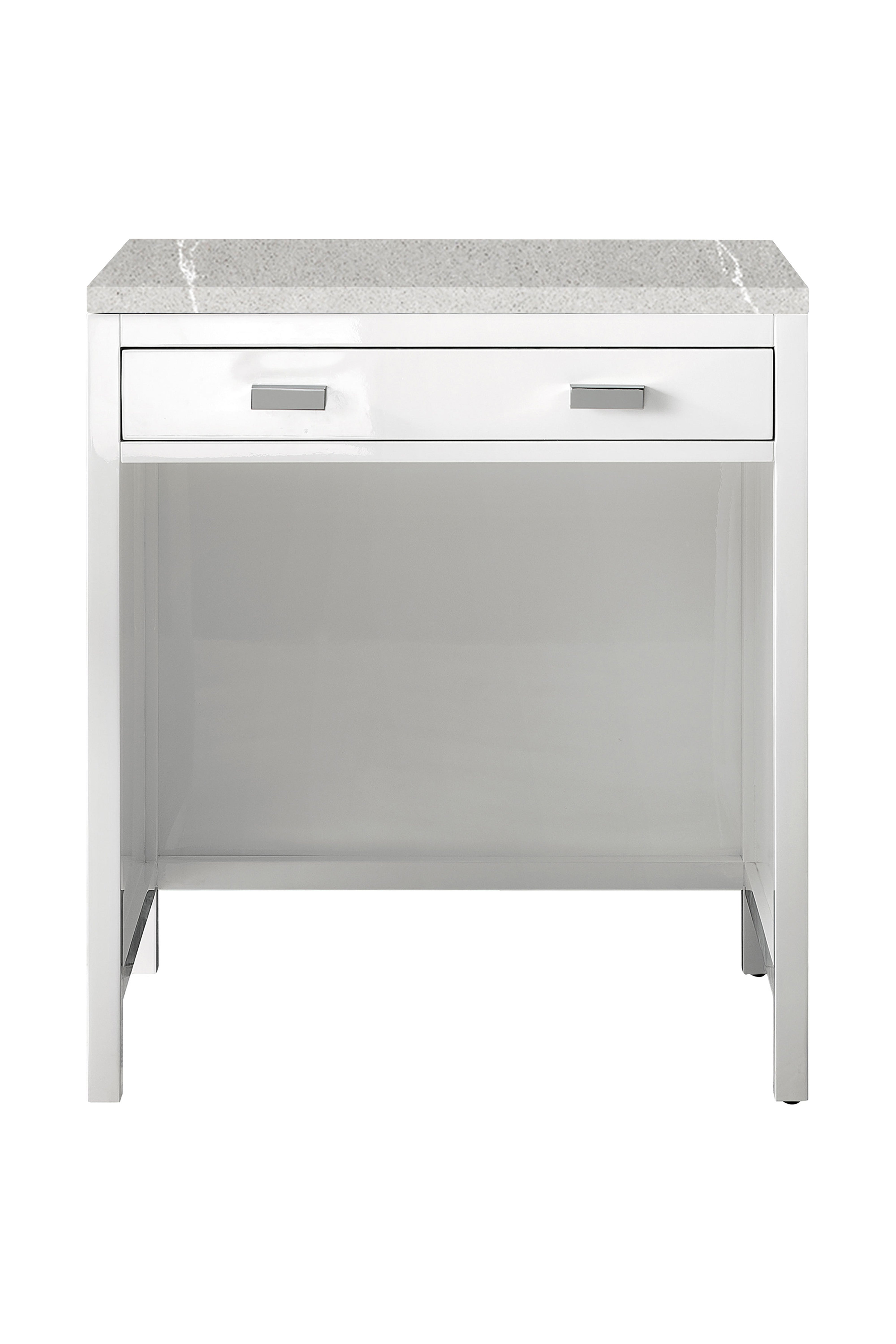 James Martin Addison 30" Countertop Unit in Glossy White with with 3cm Countertop