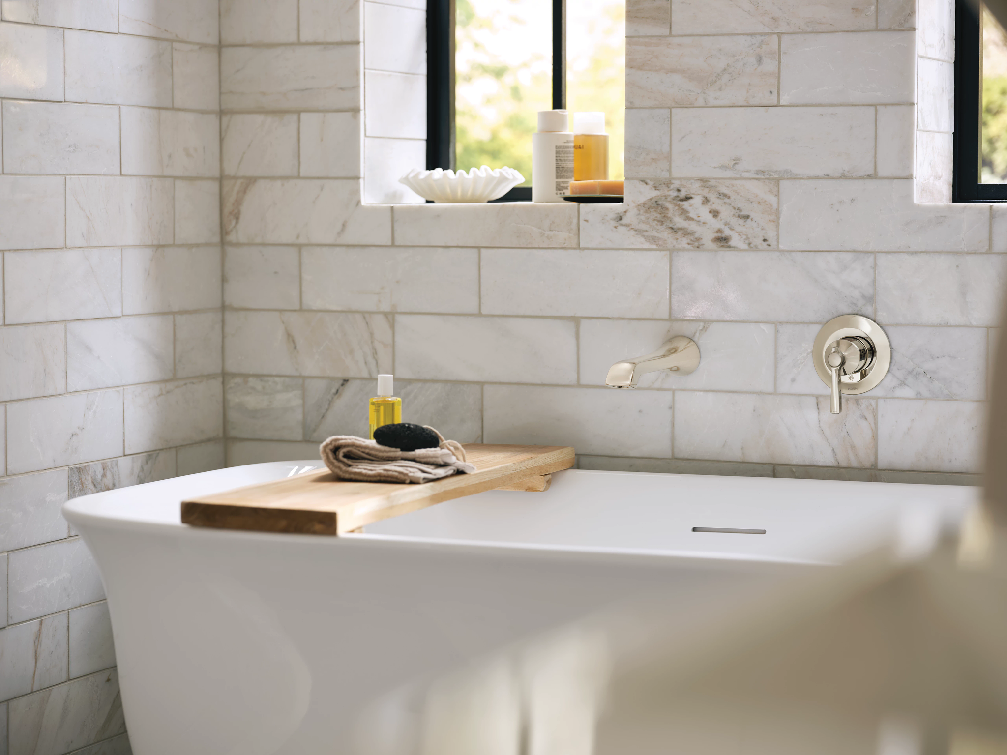 Moen WTS921 Flara Wall Mount Tub Filler Trim