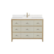 James Martin Celeste 48" Single Vanity in Sunwashed Oak with 3cm Countertop