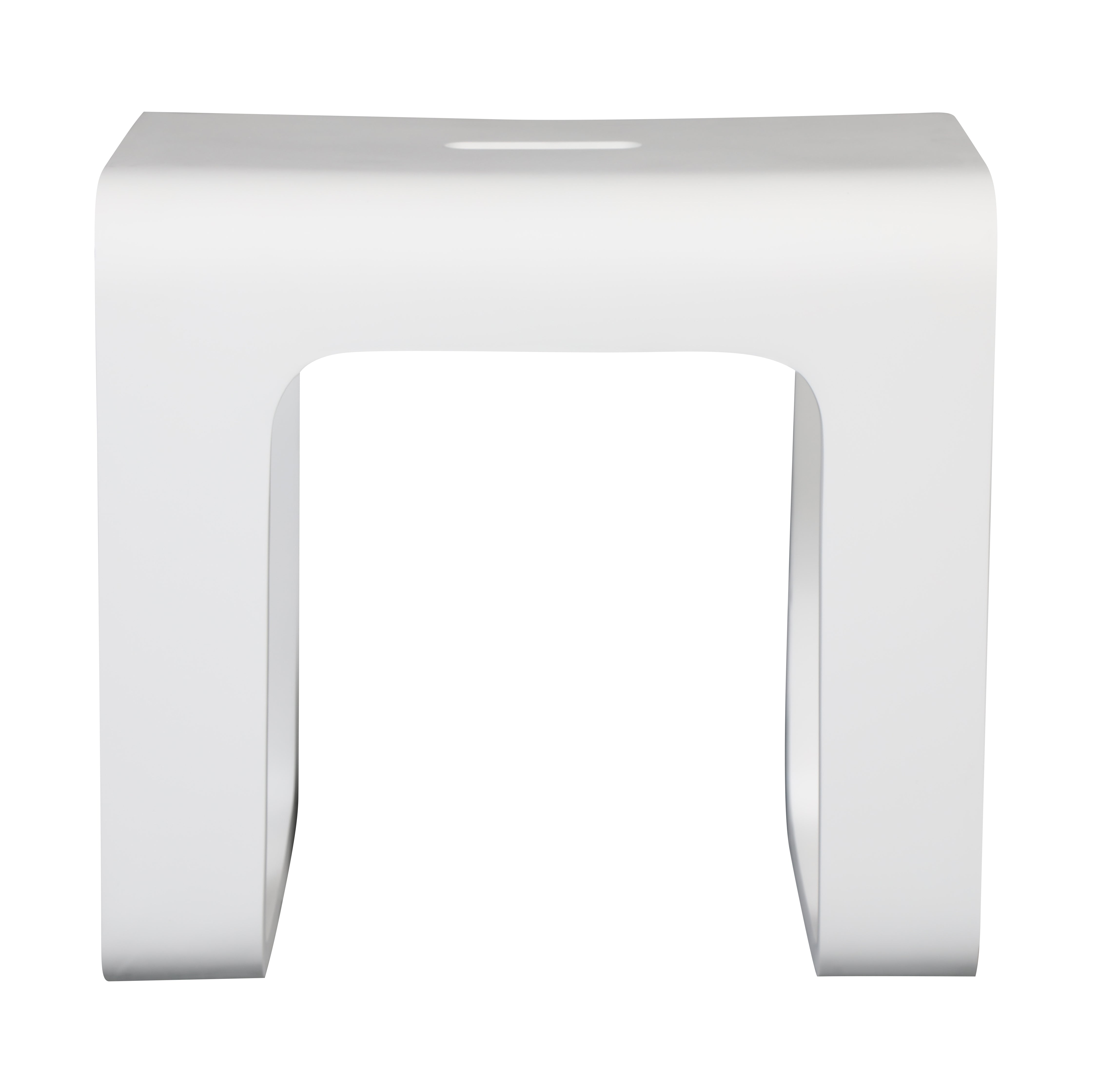 ALFI brand  ABST99 White Matte Solid Surface Resin Bathroom / Shower Stool