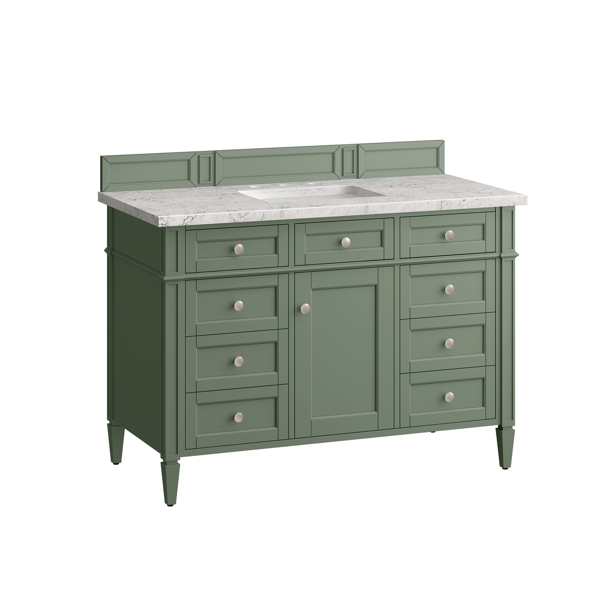 James Martin Brittany 48" Single Vanity in Smokey Celadon with 3cm Countertop