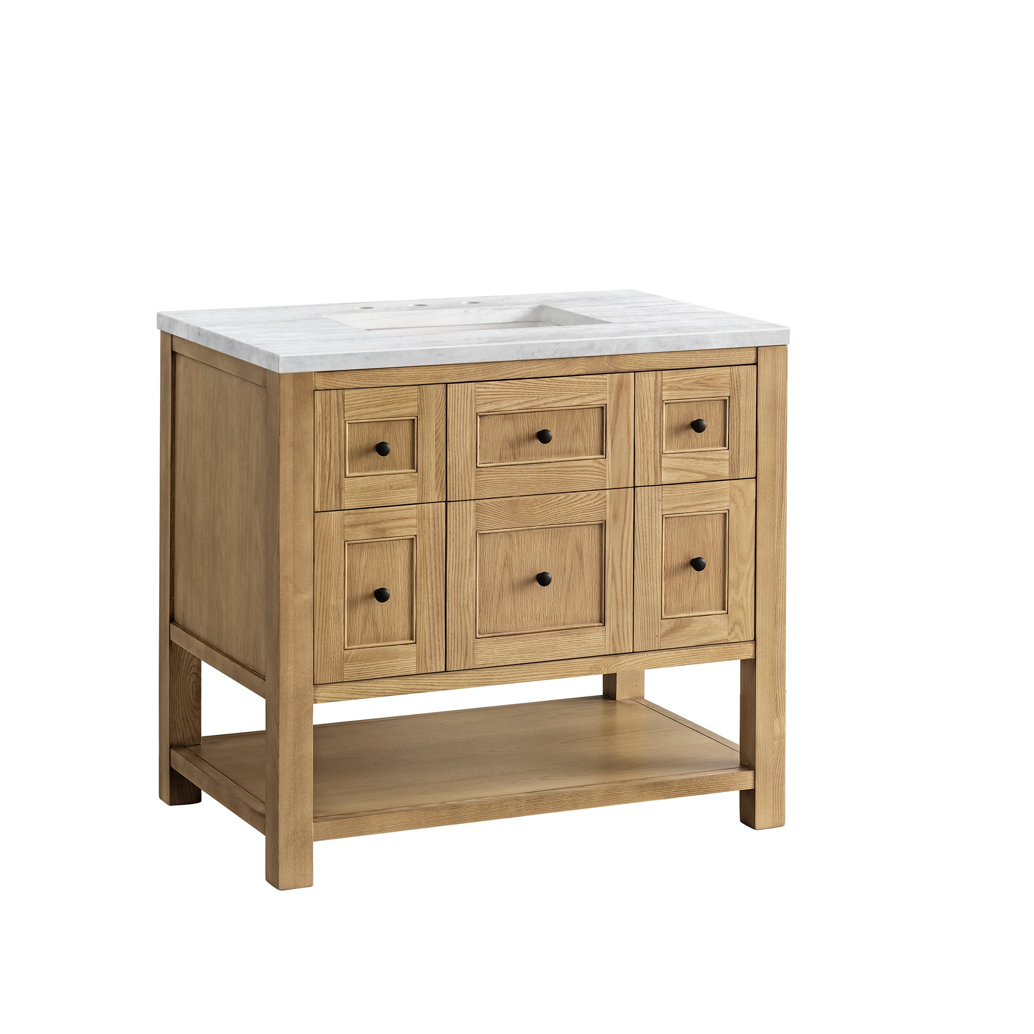 James Martin Breckenridge 36" Single Vanity in Light Natural Oak with 3cm Countertop