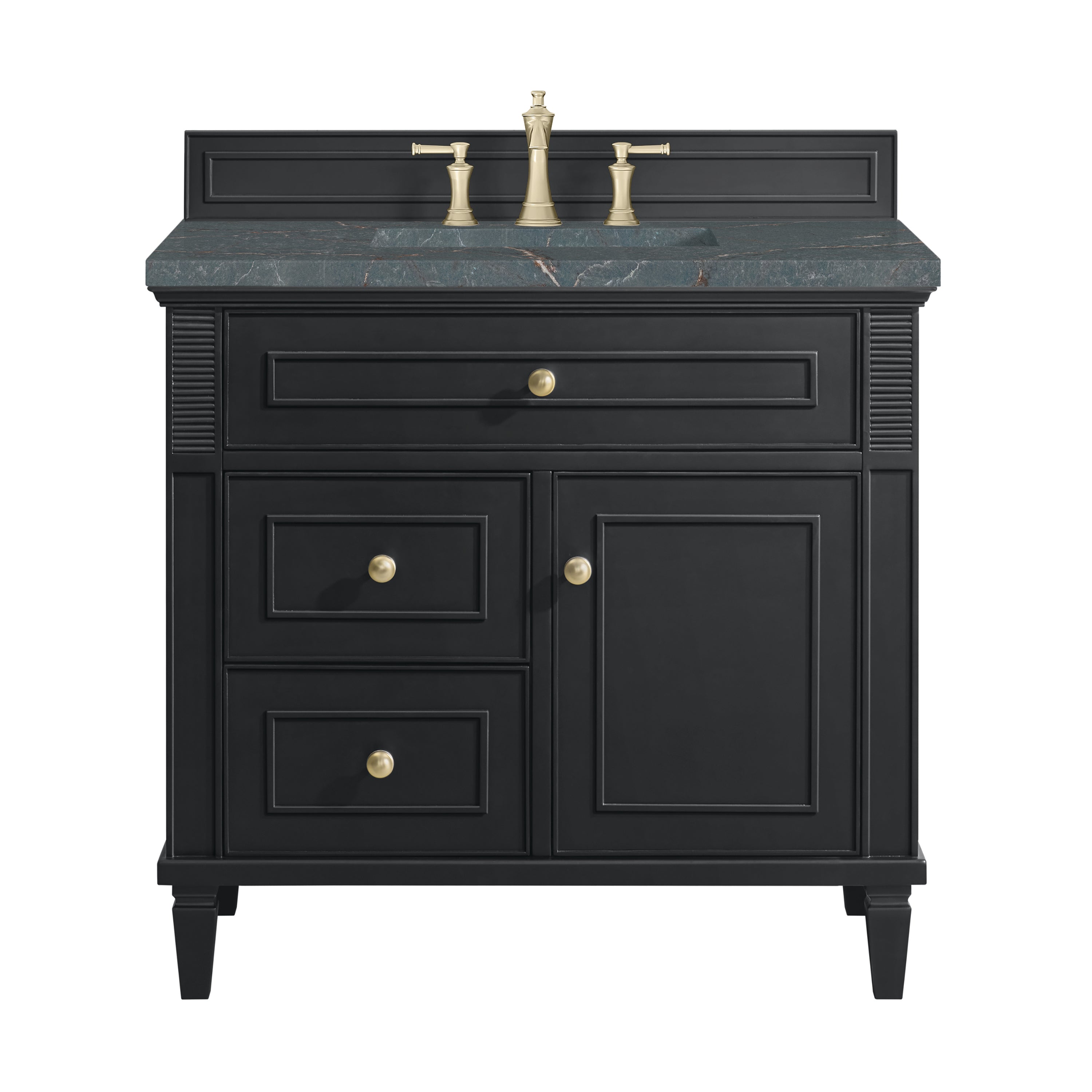 James Martin Lorelai 36" Single Vanity in Black Onyx with 3cm Countertop