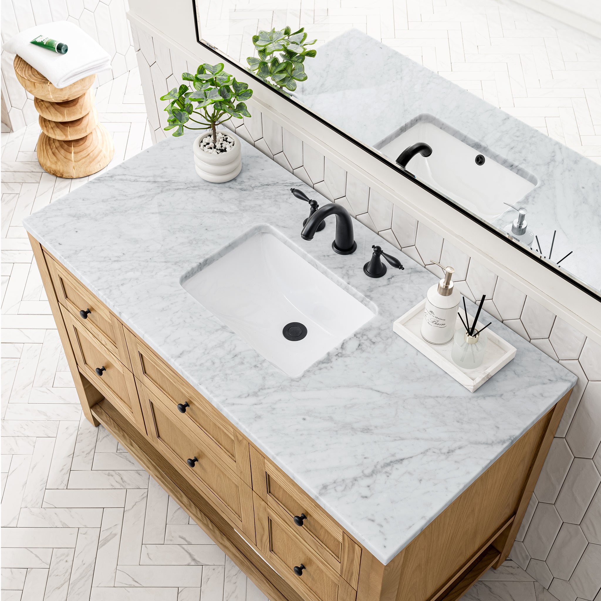 James Martin Breckenridge 48" Single Vanity in Light Natural Oak with 3cm Countertop