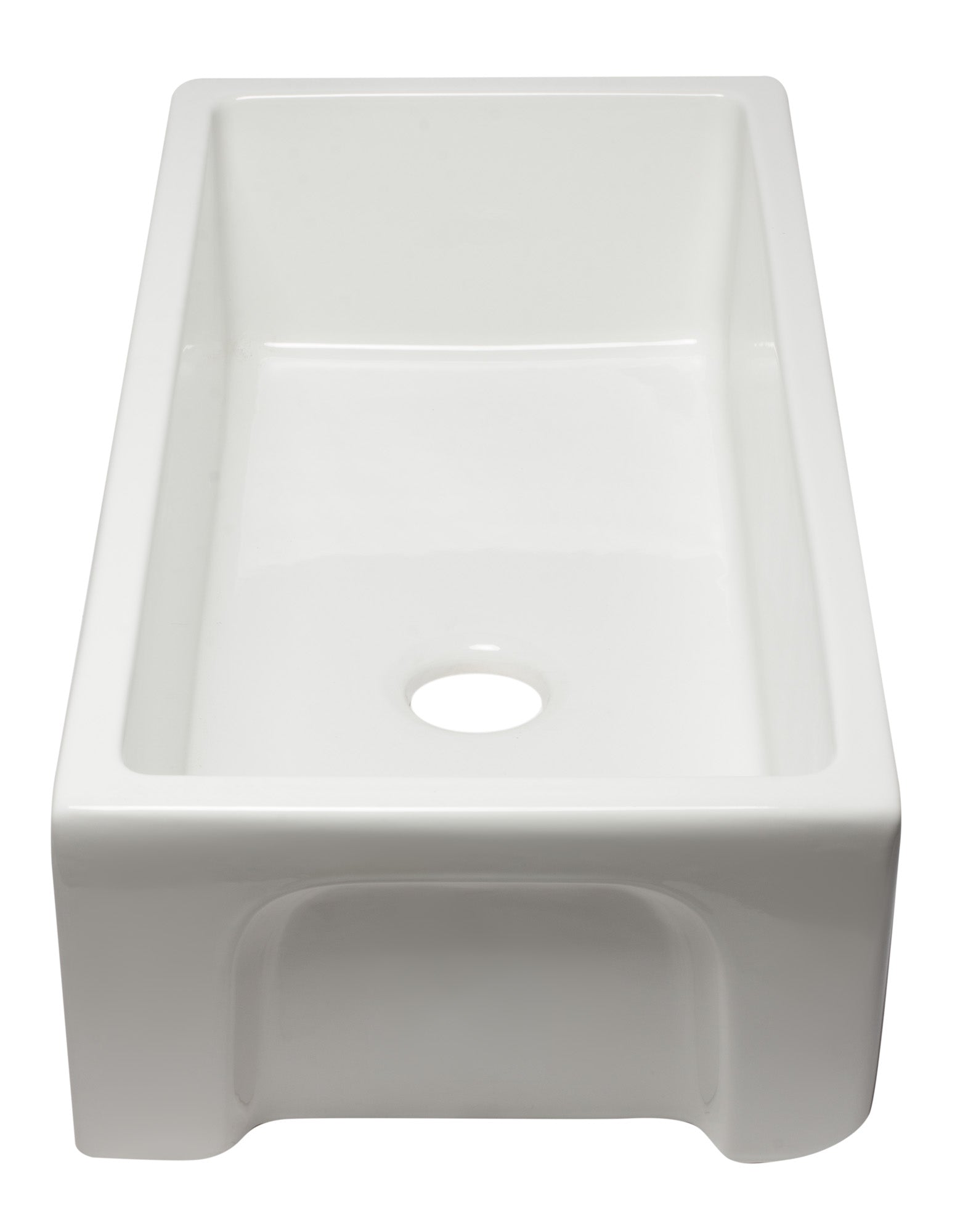 ALFI brand AB3618HS Reversible Smooth / Fluted Single Bowl Fireclay Farm Sink