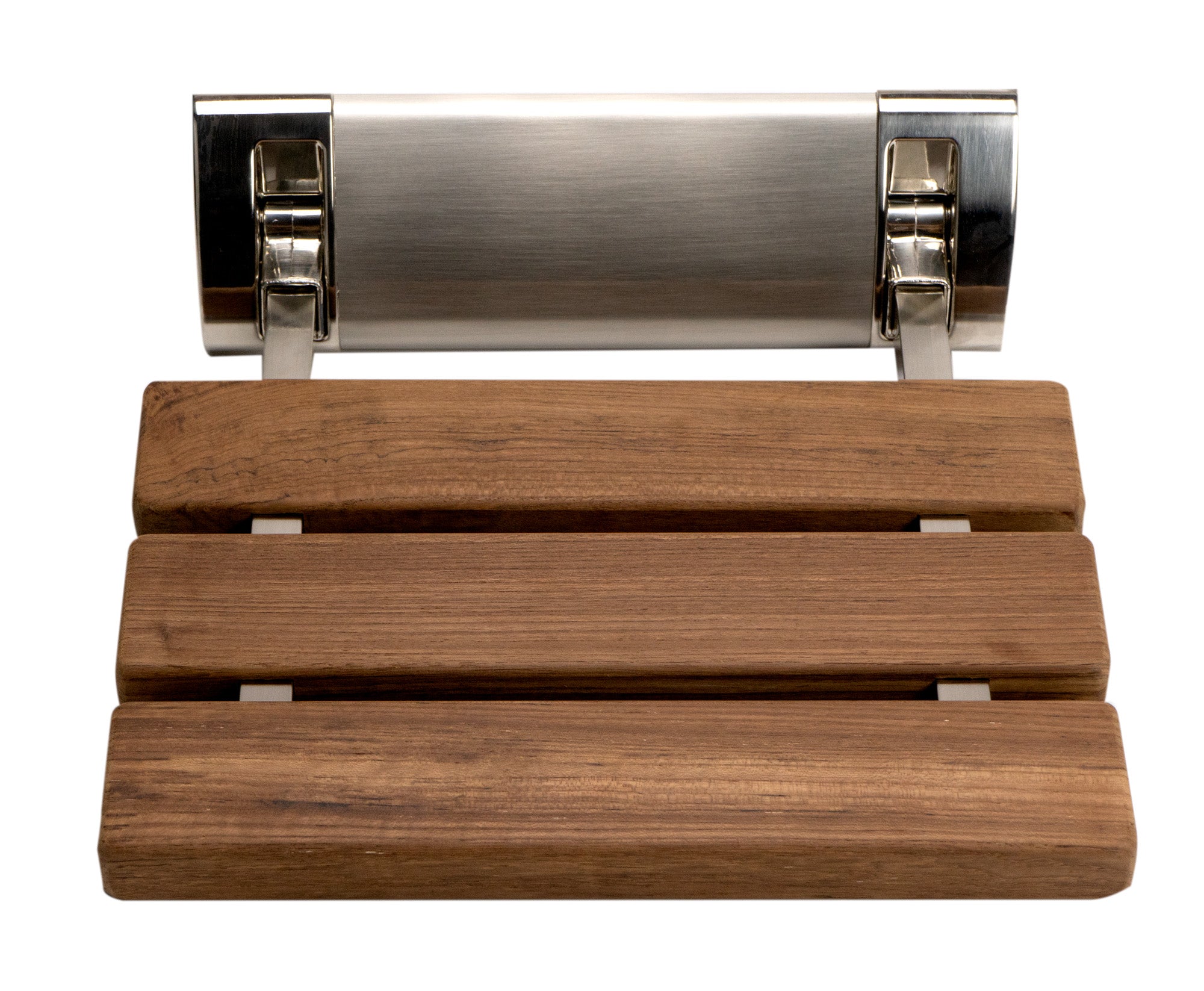 ALFI brand ABS14 14" Folding Teak Wood Wall-Mount Shower Seat Bench