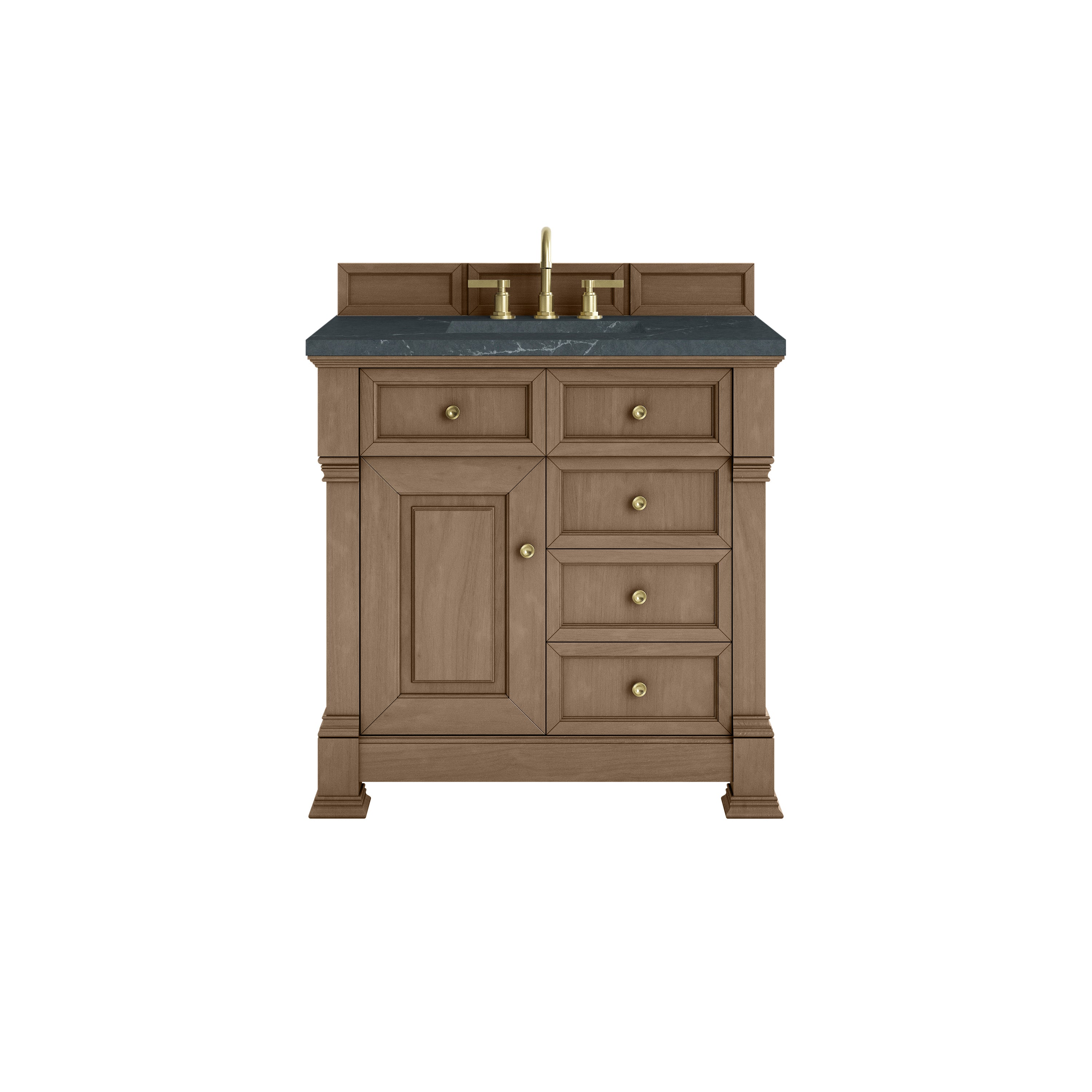 James Martin Brookfield 36" Single Vanity in Pecan with 3cm Countertop