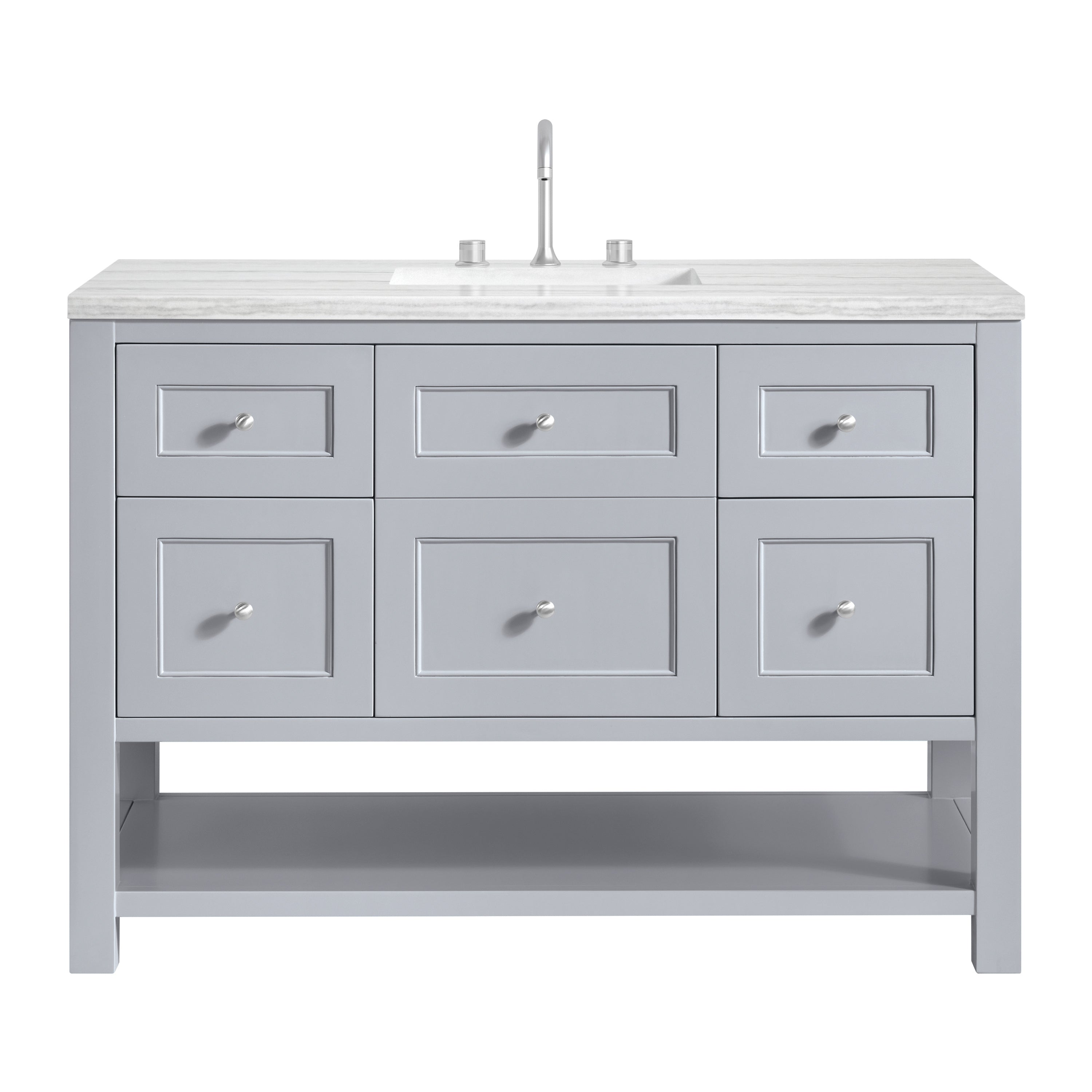 James Martin Breckenridge 48" Single Vanity in Serenity Blue with 3cm Countertop