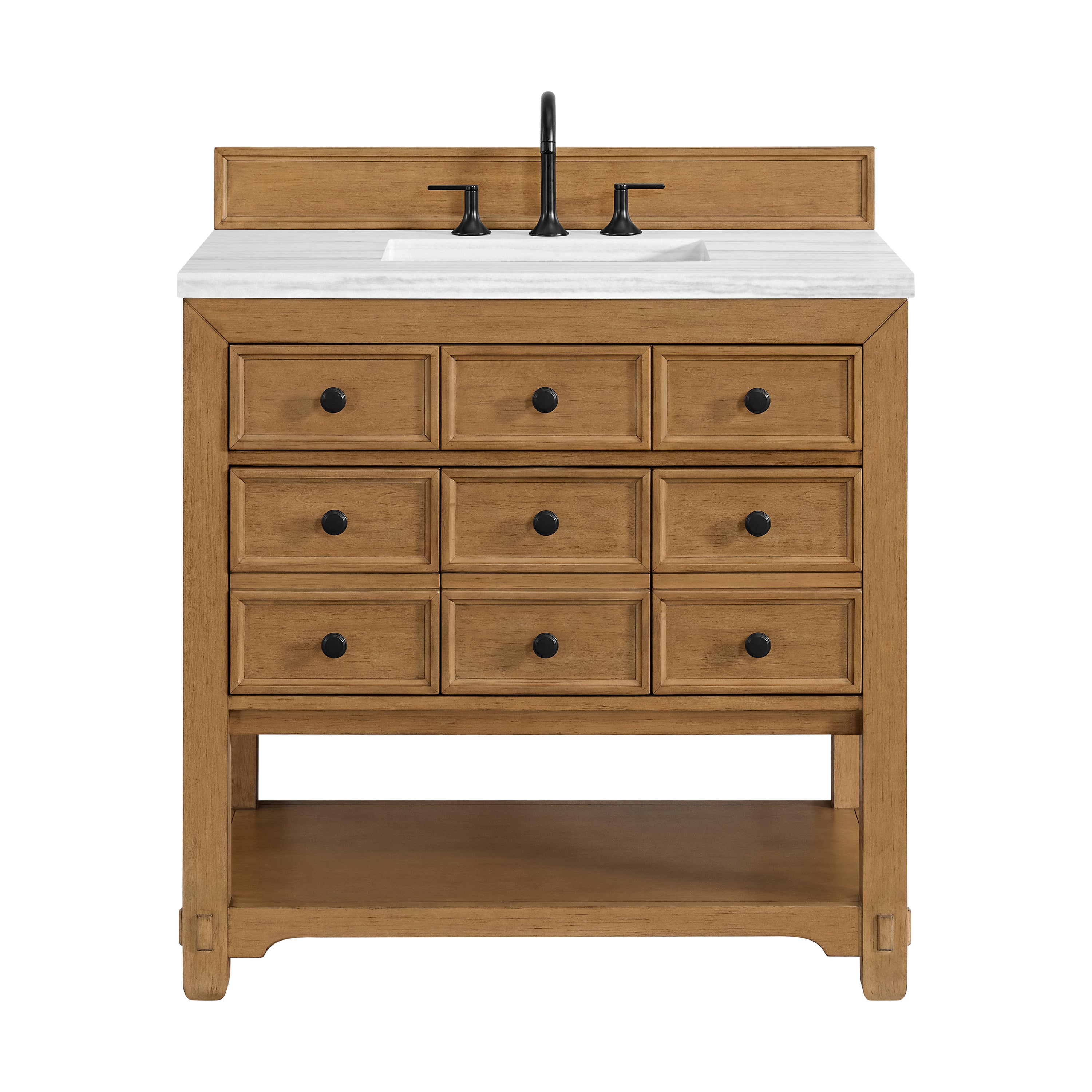 James Martin Malibu 36" Single Vanity in Amber Birch with 3cm Countertop