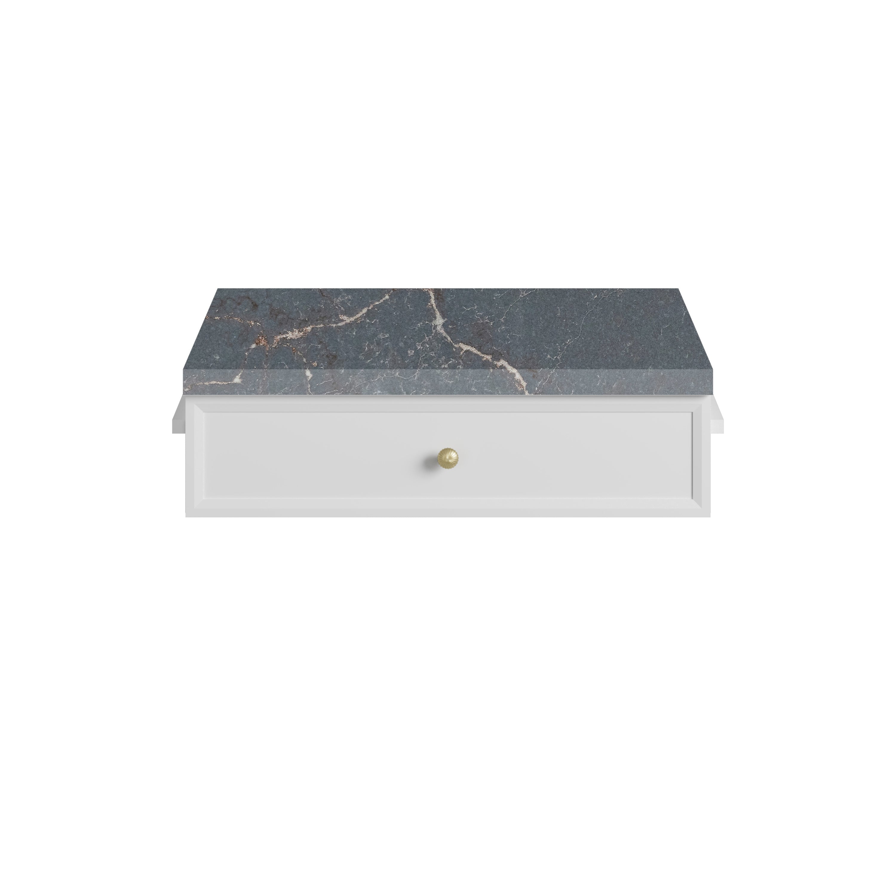 James Martin Bellshire 24" Drawer Unit in Bright White with 3cm Countertop