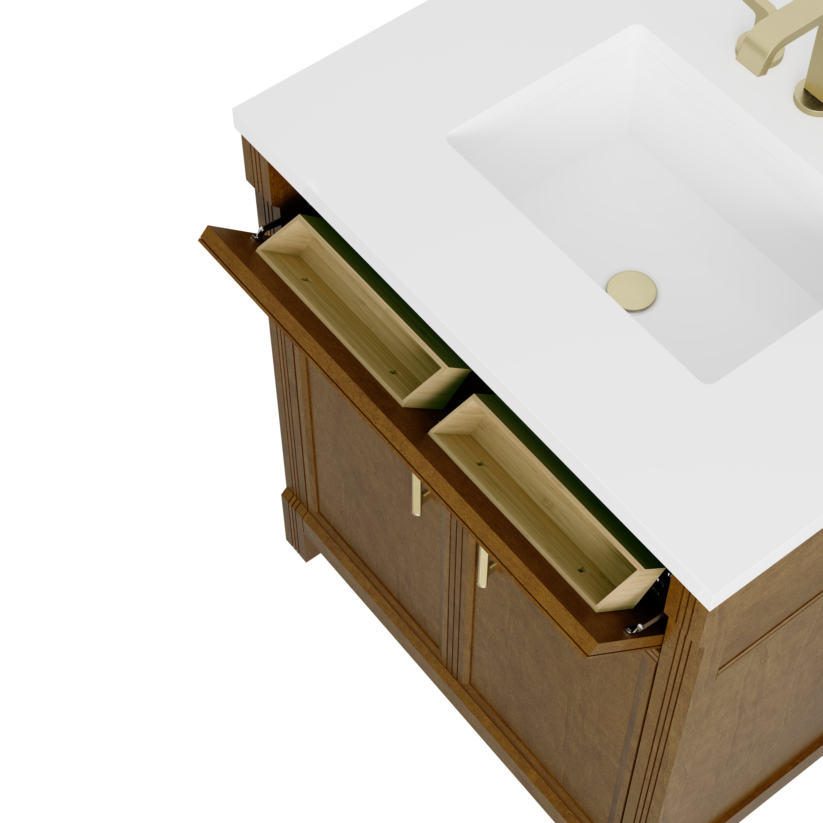 James Martin Bellshire 30" Single Vanity in Honey Oak with 3cm Countertop